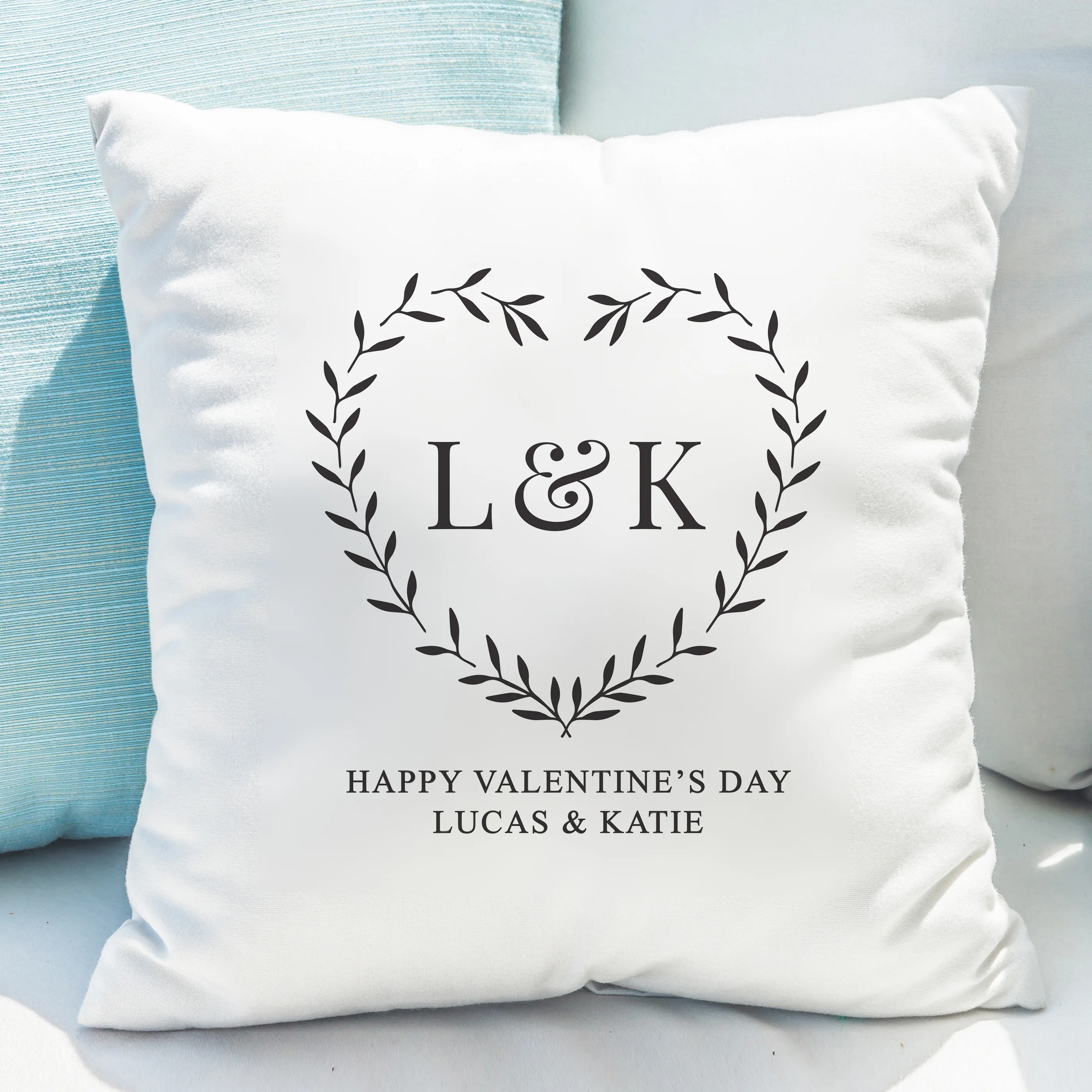 Personalised Grey Heart Cushion - Image 3