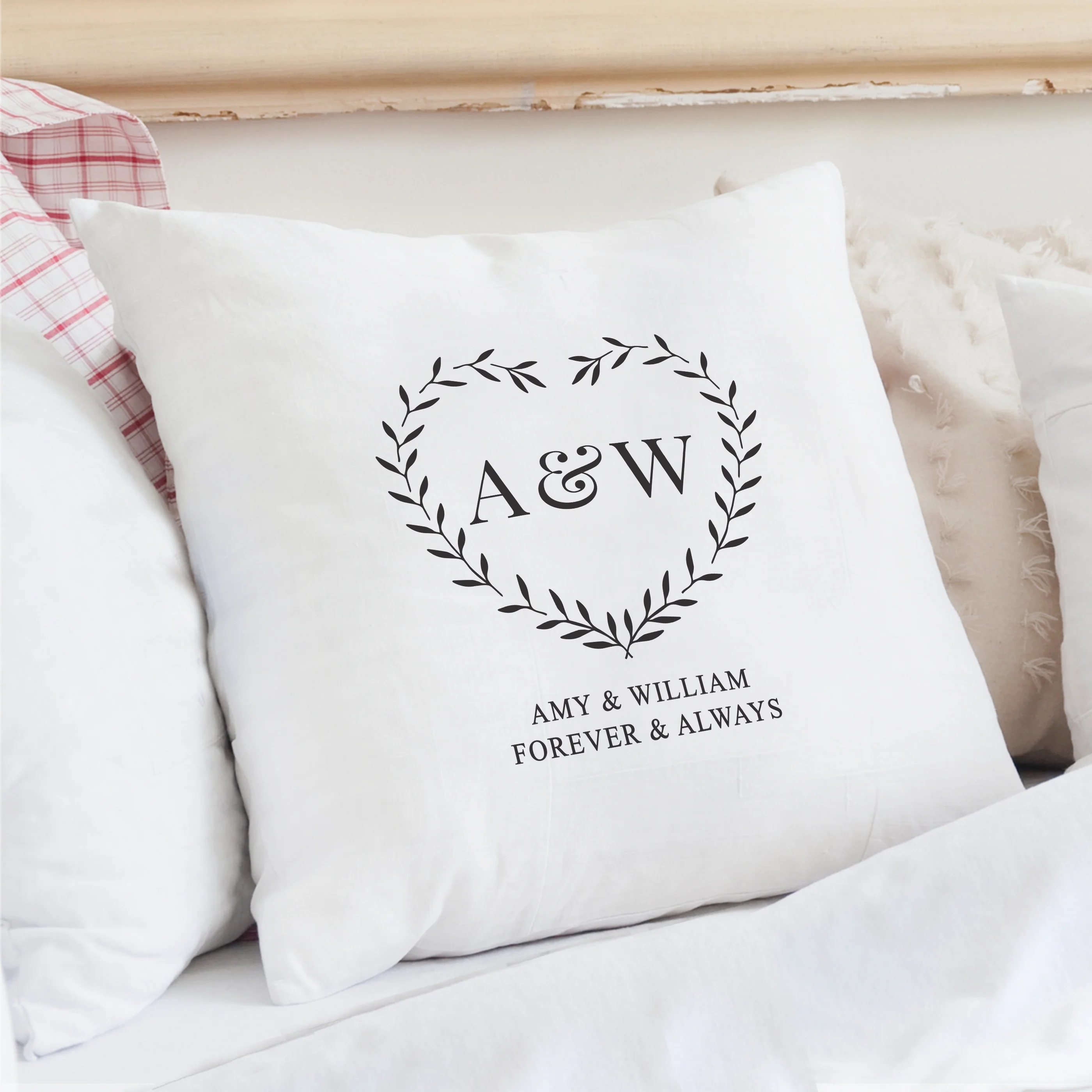 Personalised Grey Heart Cushion - Image 4