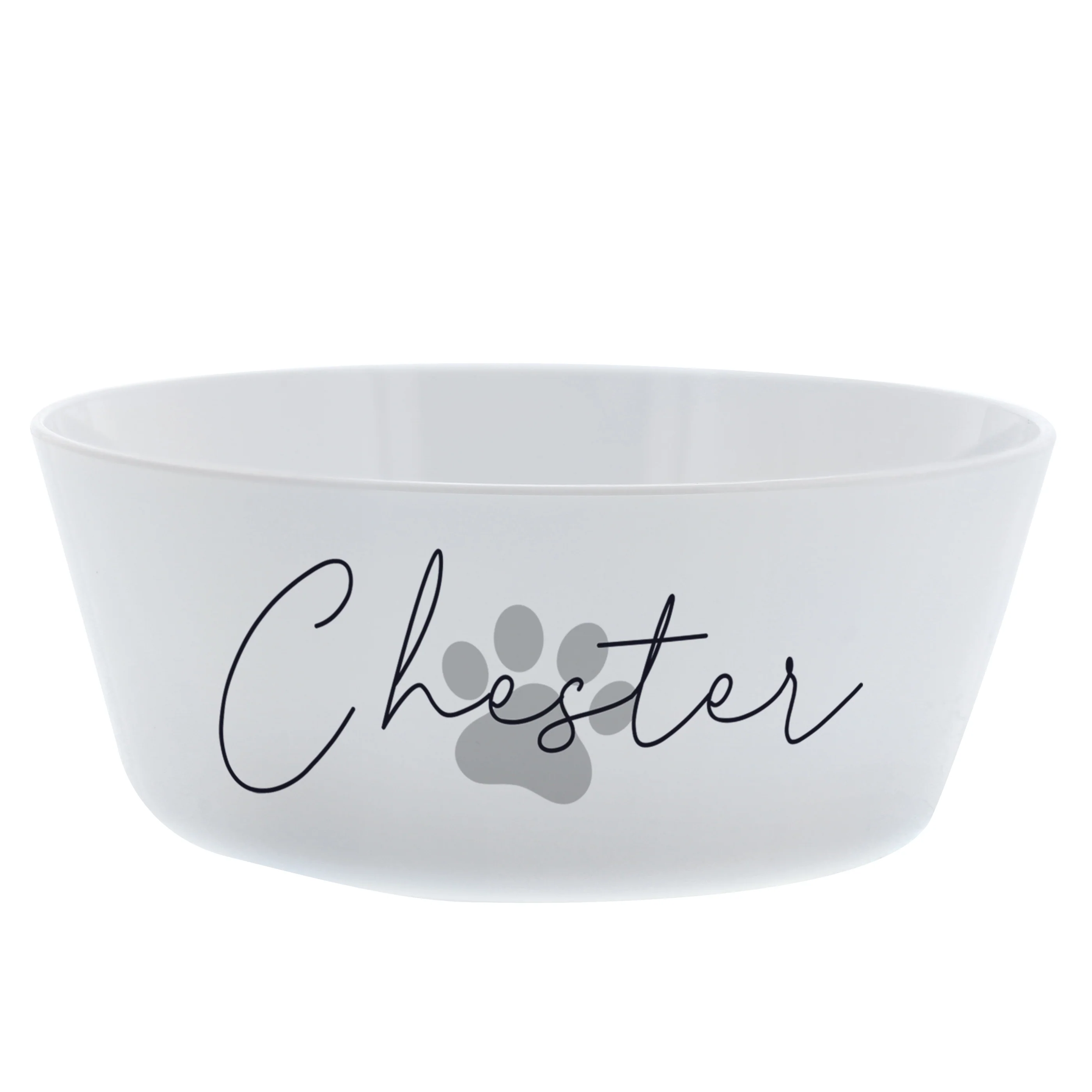 Personalised Grey Pawprint Plastic Cat Bowl - Image 4