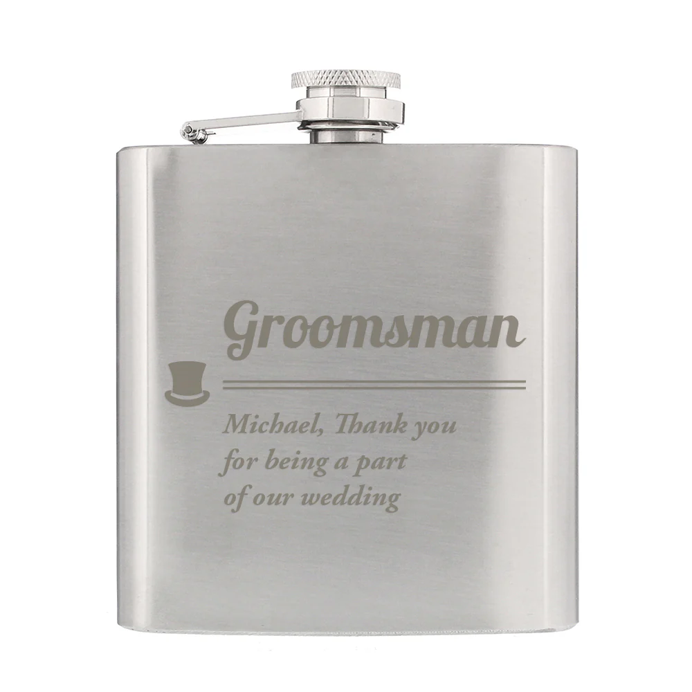 Personalised Groomsman Hip flask - Image 5