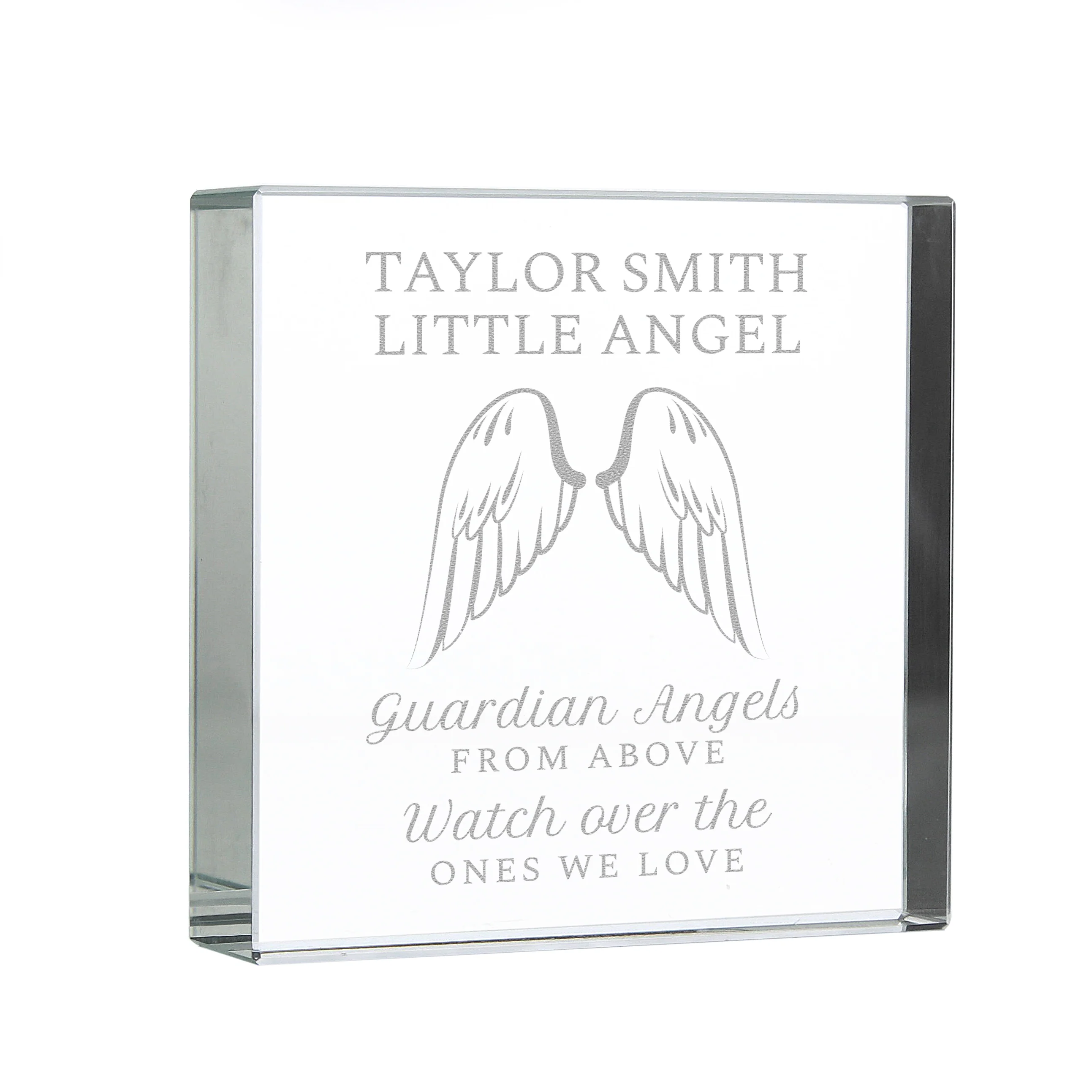Personalised Guardian Angel Wings Crystal Token - Image 9