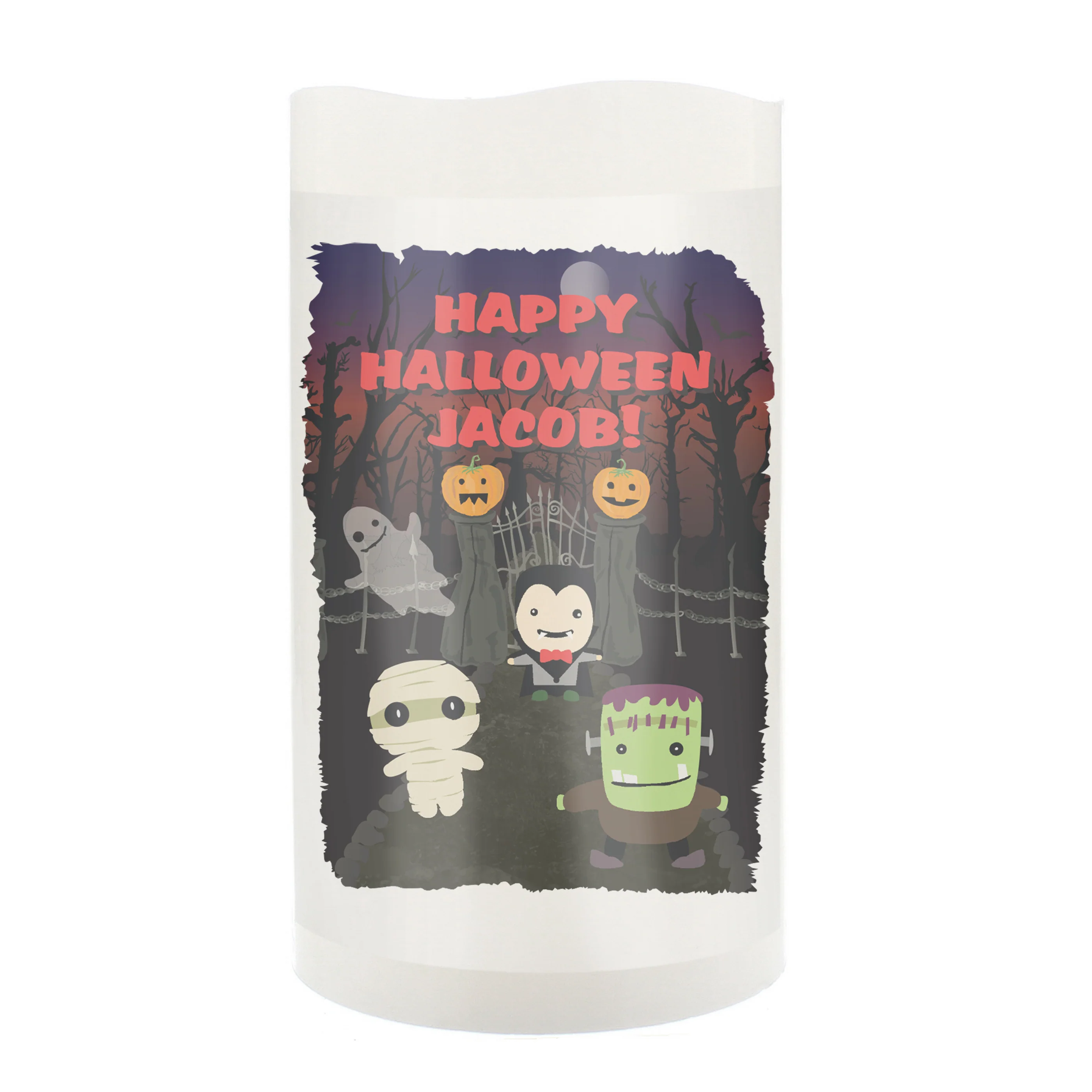 Personalised Halloween LED Candle - Image 2
