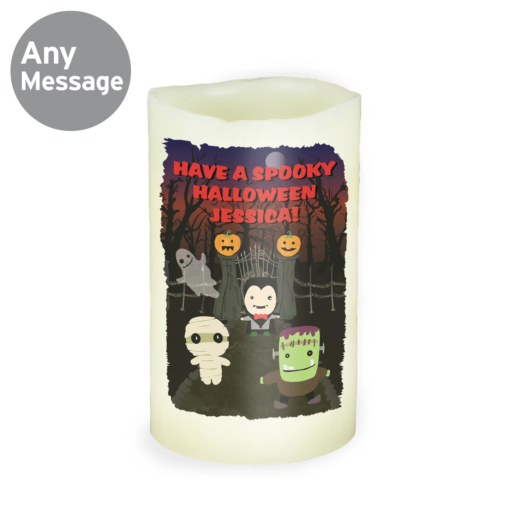 Personalised Halloween LED Candle - Image 4