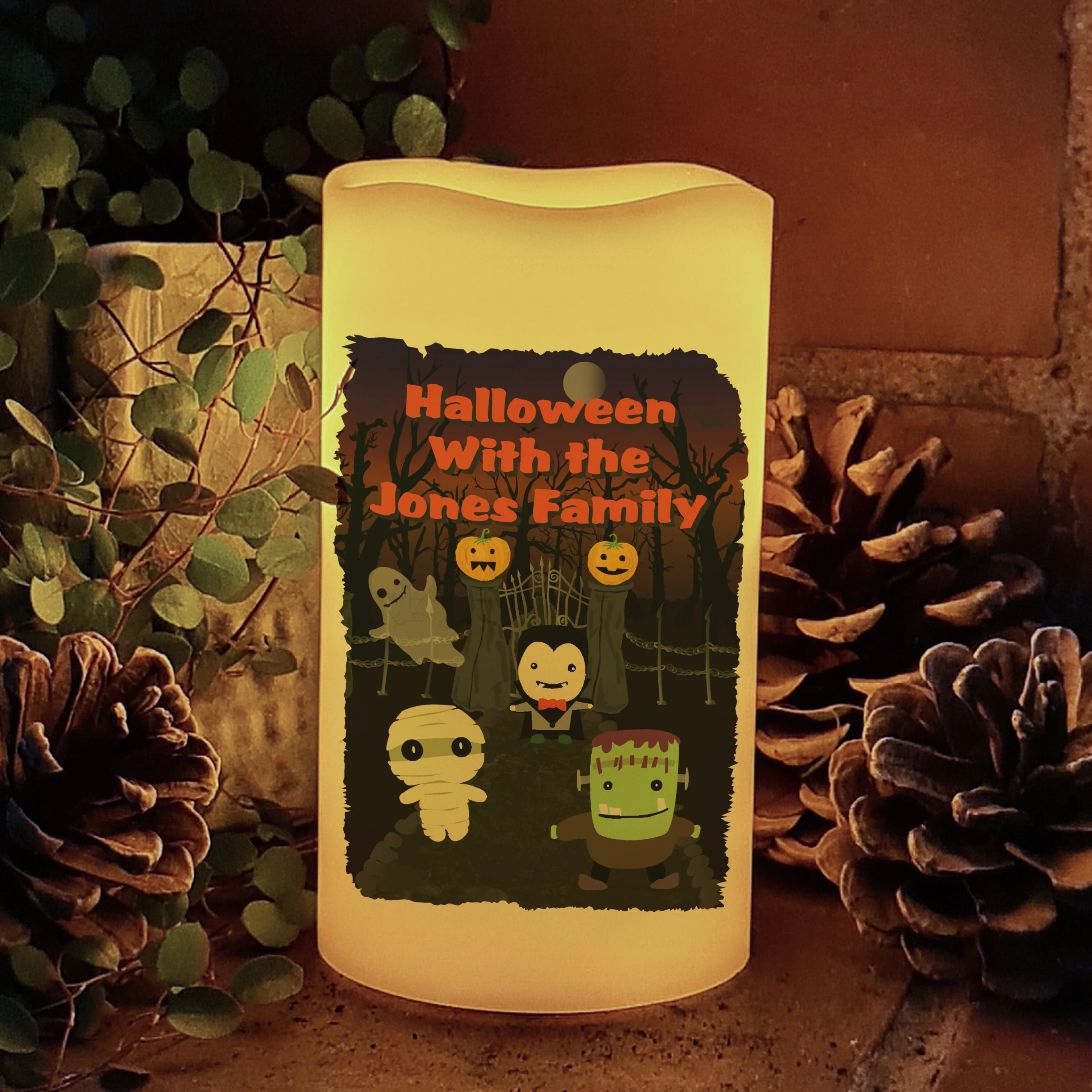 Personalised Halloween LED Candle - Image 8