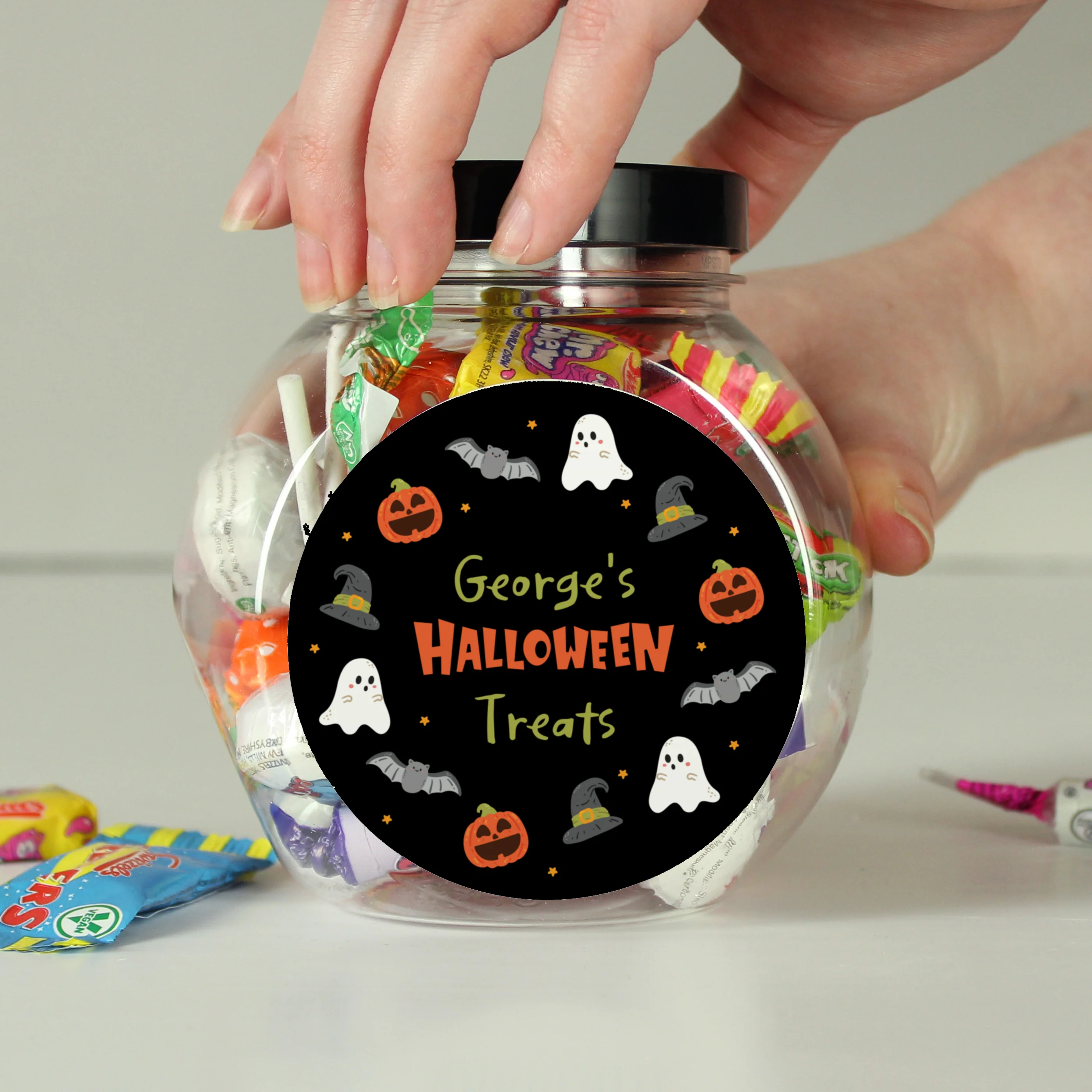 Personalised Halloween Sweets Jar - Image 2