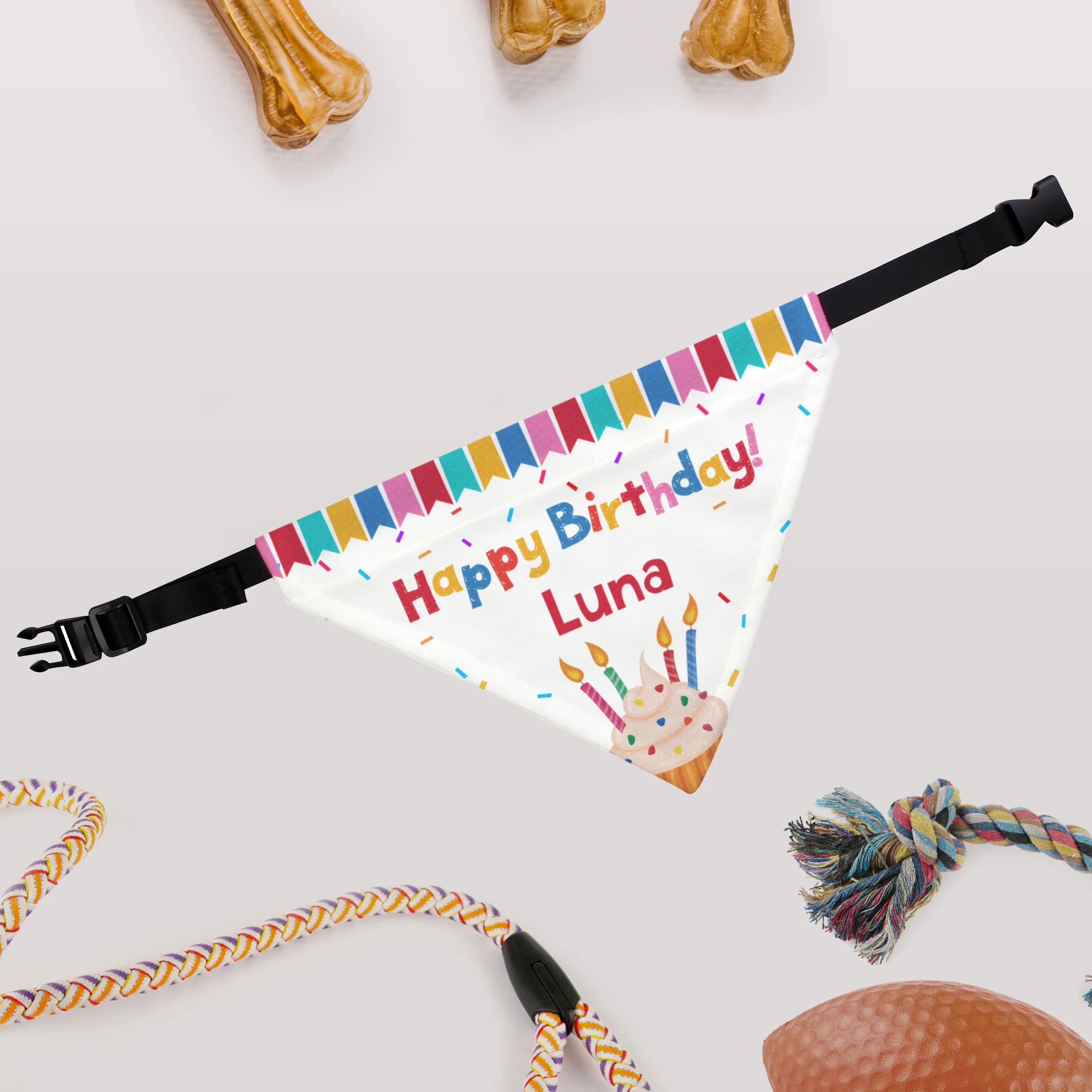 Personalised Happy Birthday Dog Bandana - Image 4