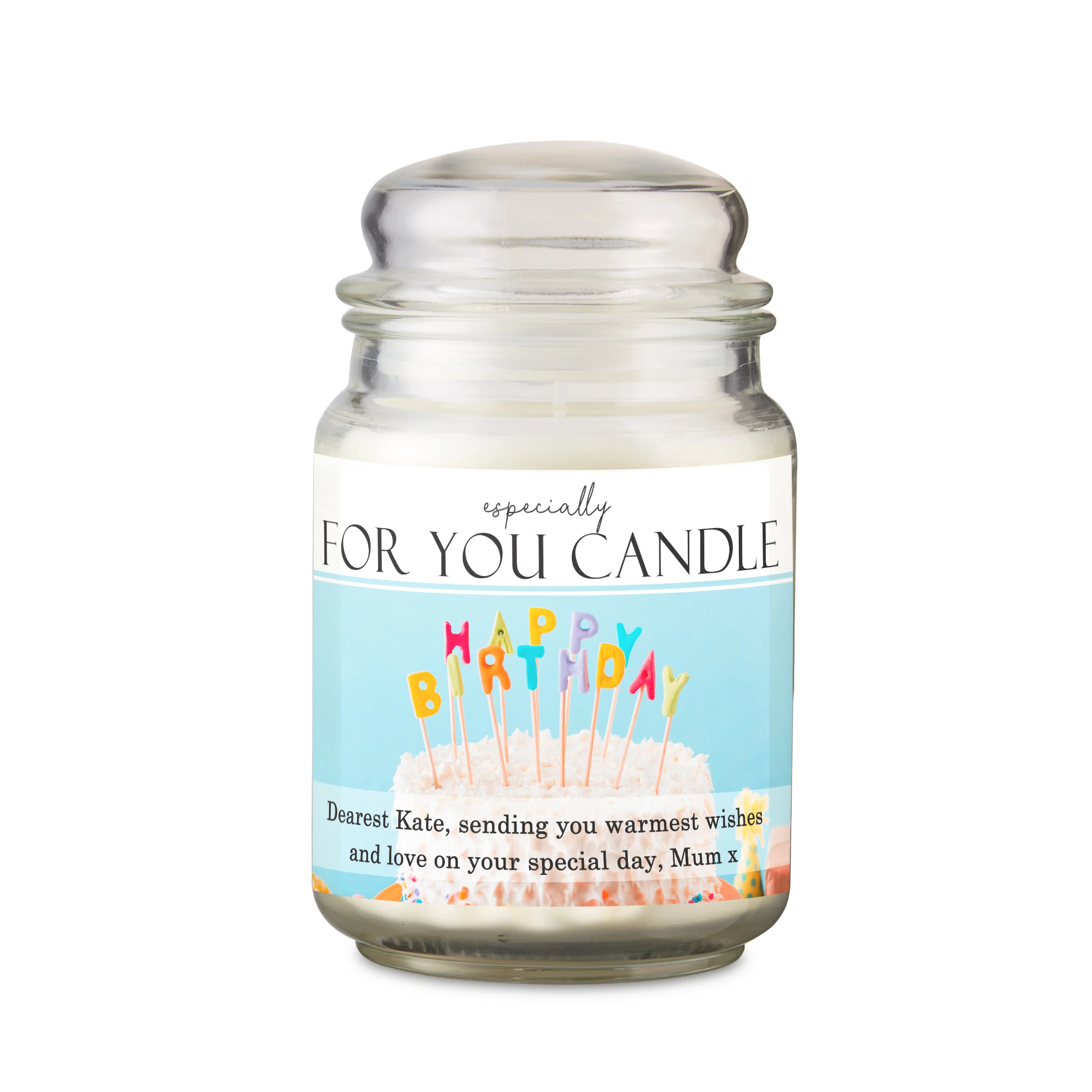 Personalised Happy Birthday Large Scented Jar Candle - Image 3