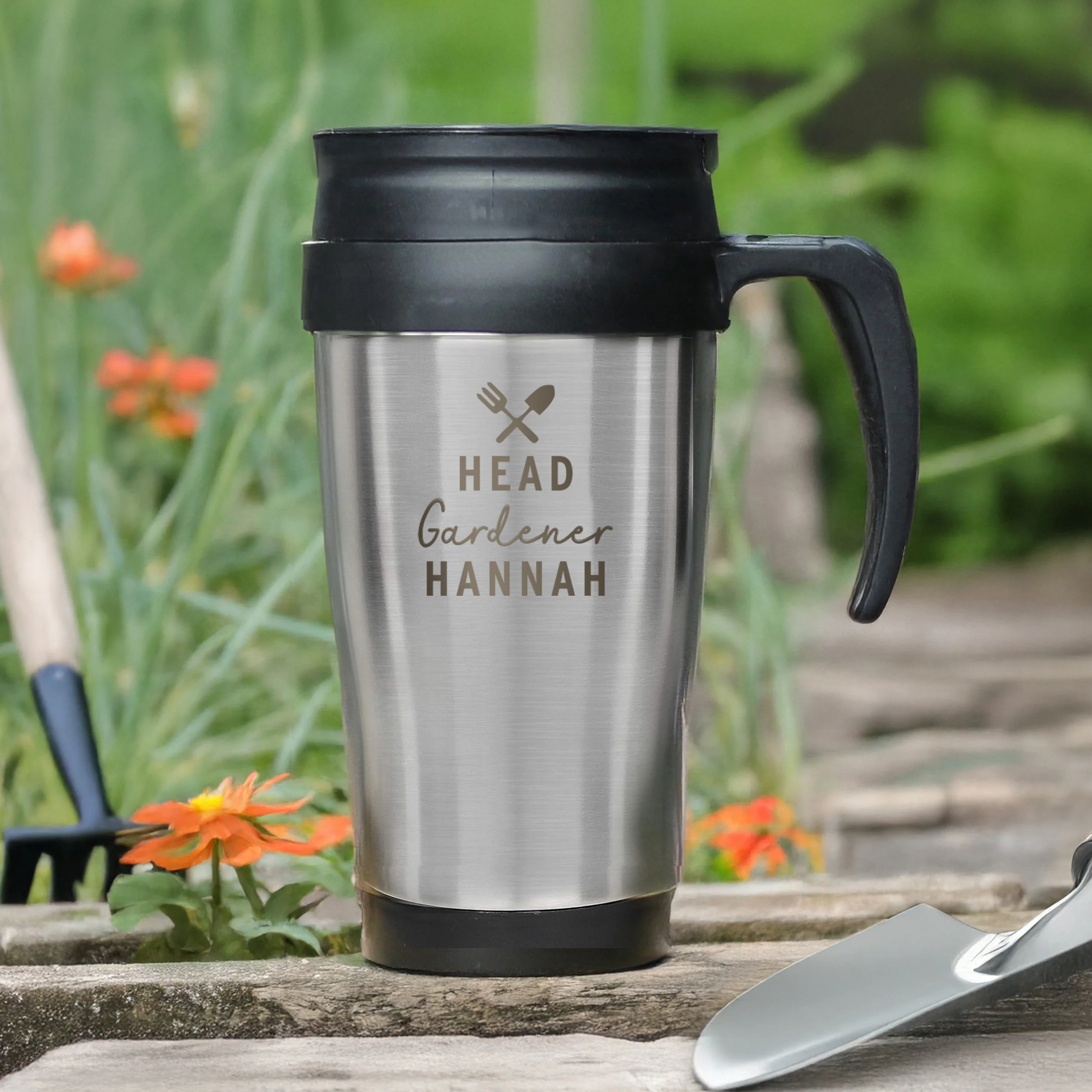 Personalised Head Gardener Travel Mug - Image 4