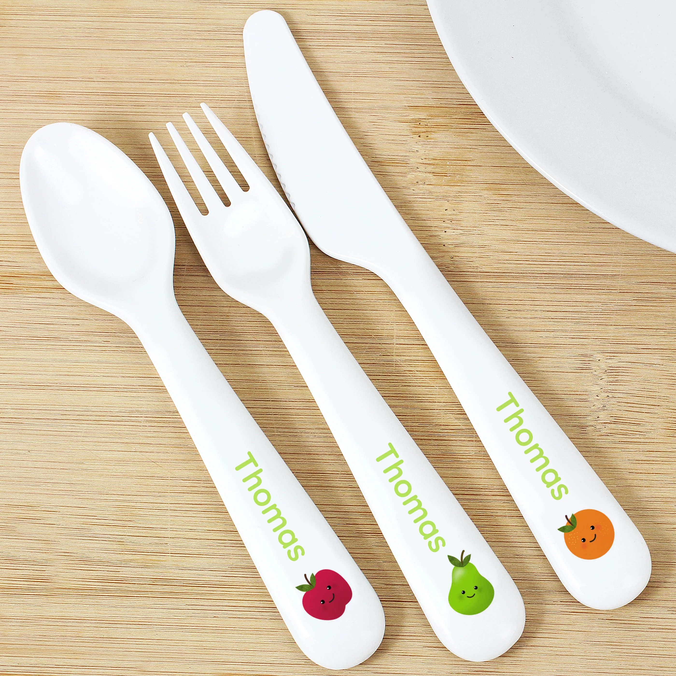 Personalised Healthy Eating Plastic Cutlery - Image 5