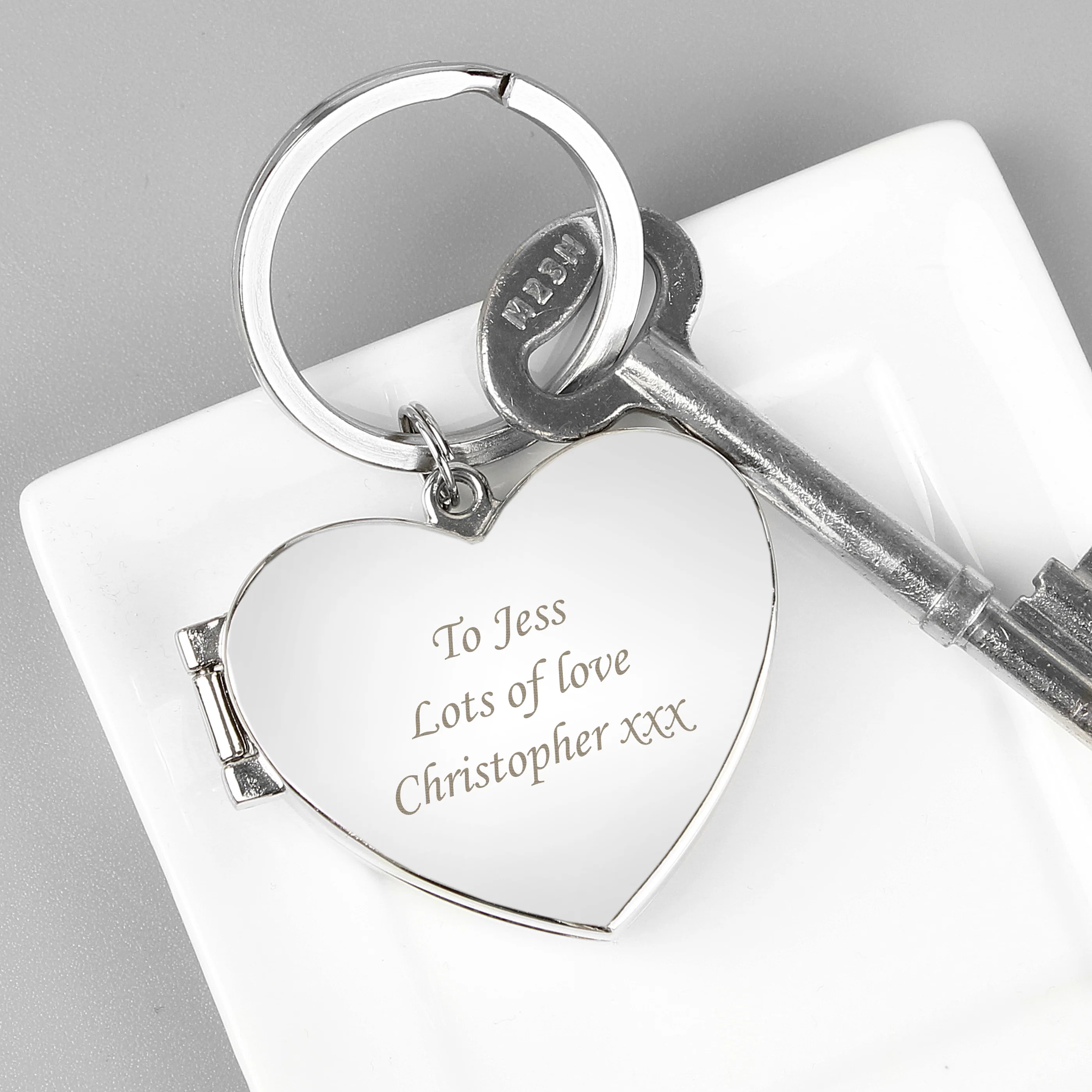 Personalised Heart Photoframe Keyring - Image 4