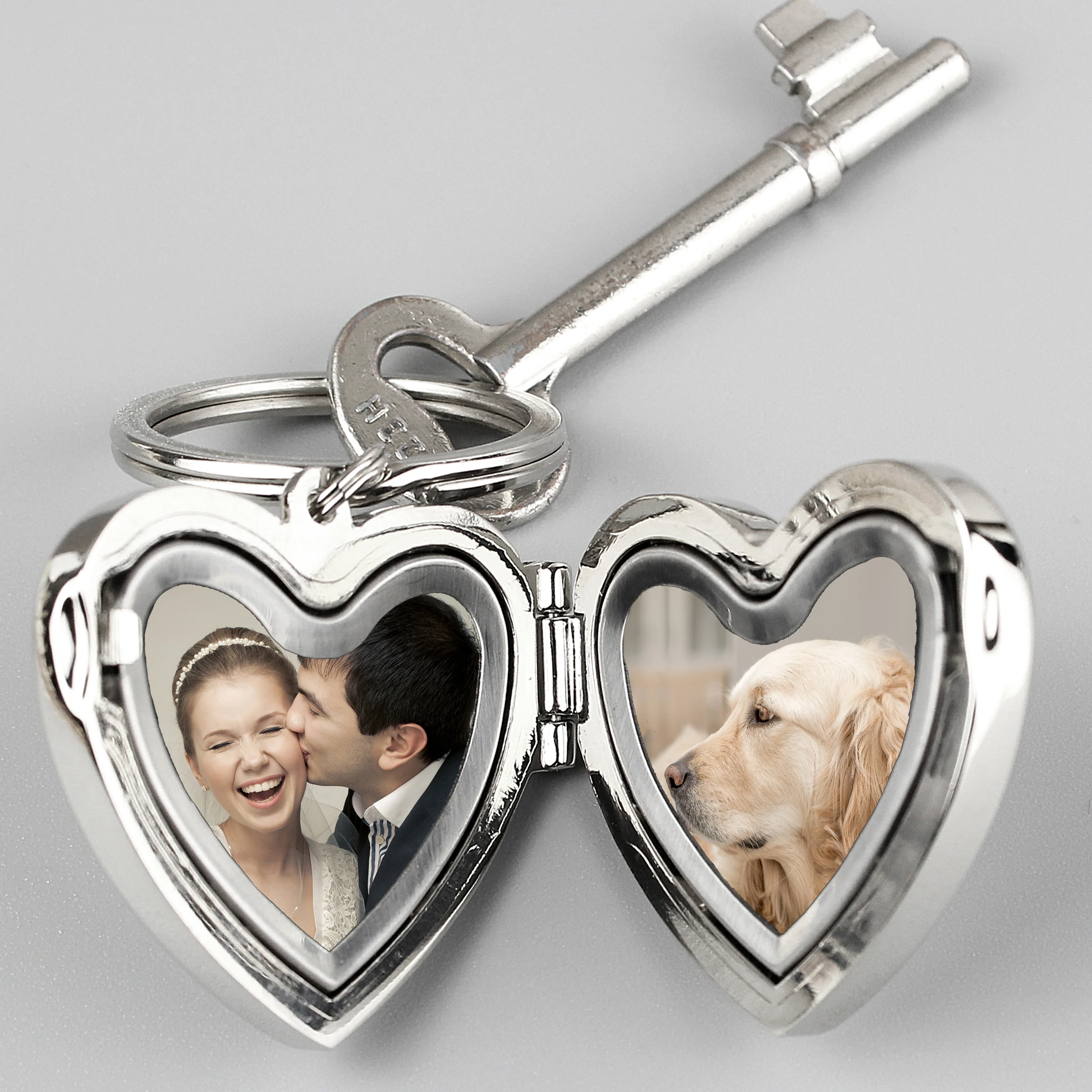 Personalised Heart Photoframe Keyring - Image 6