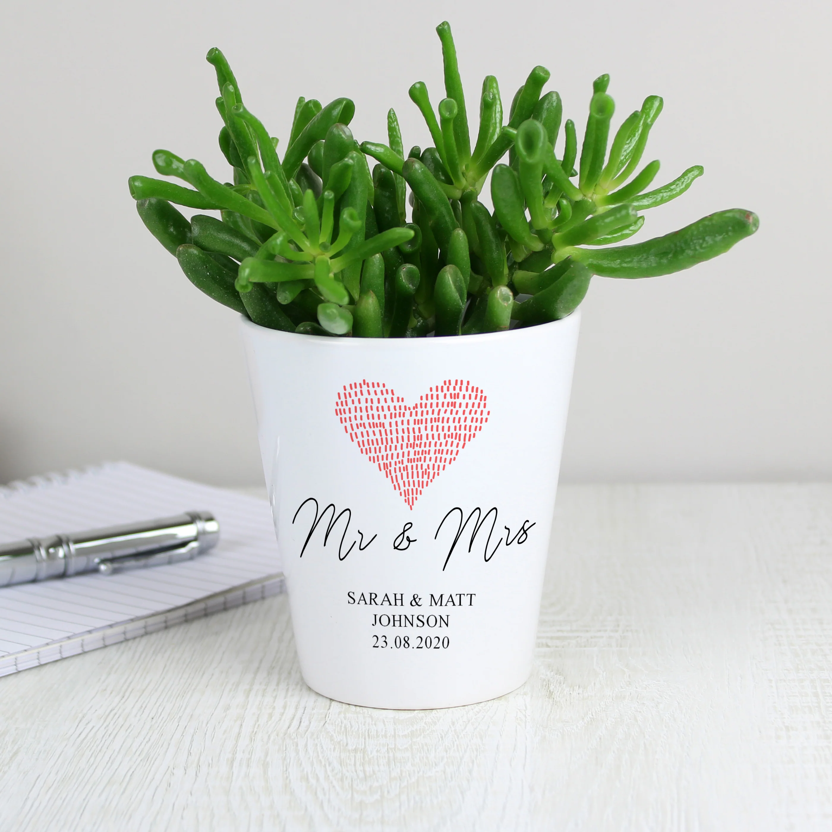 Personalised Heart Plant Pot - Image 4