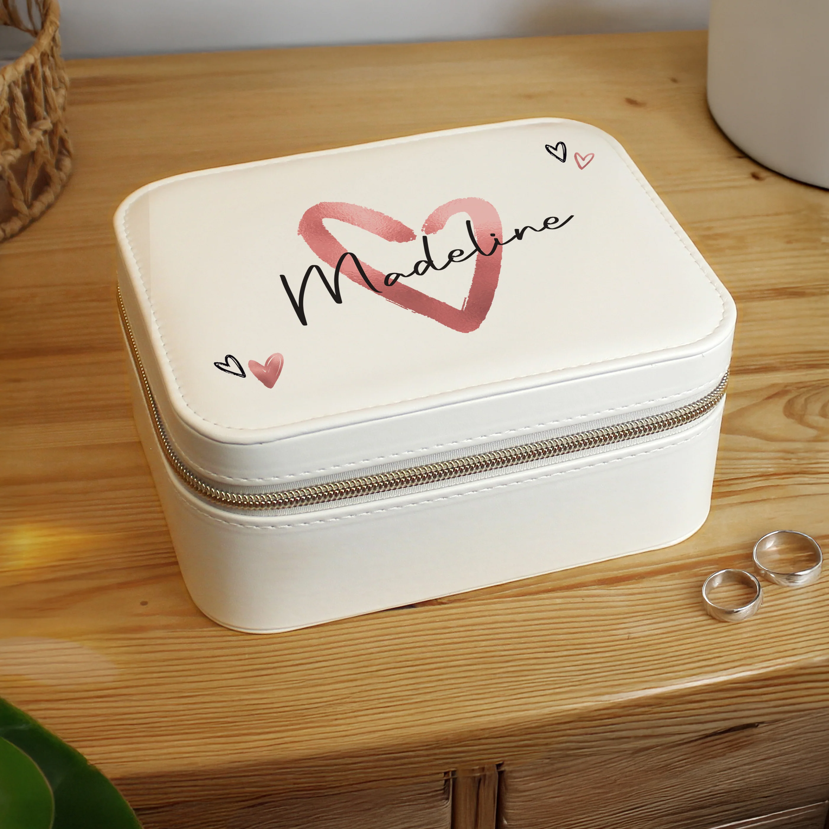 Personalised Heart Travel Jewellery Box - Image 2