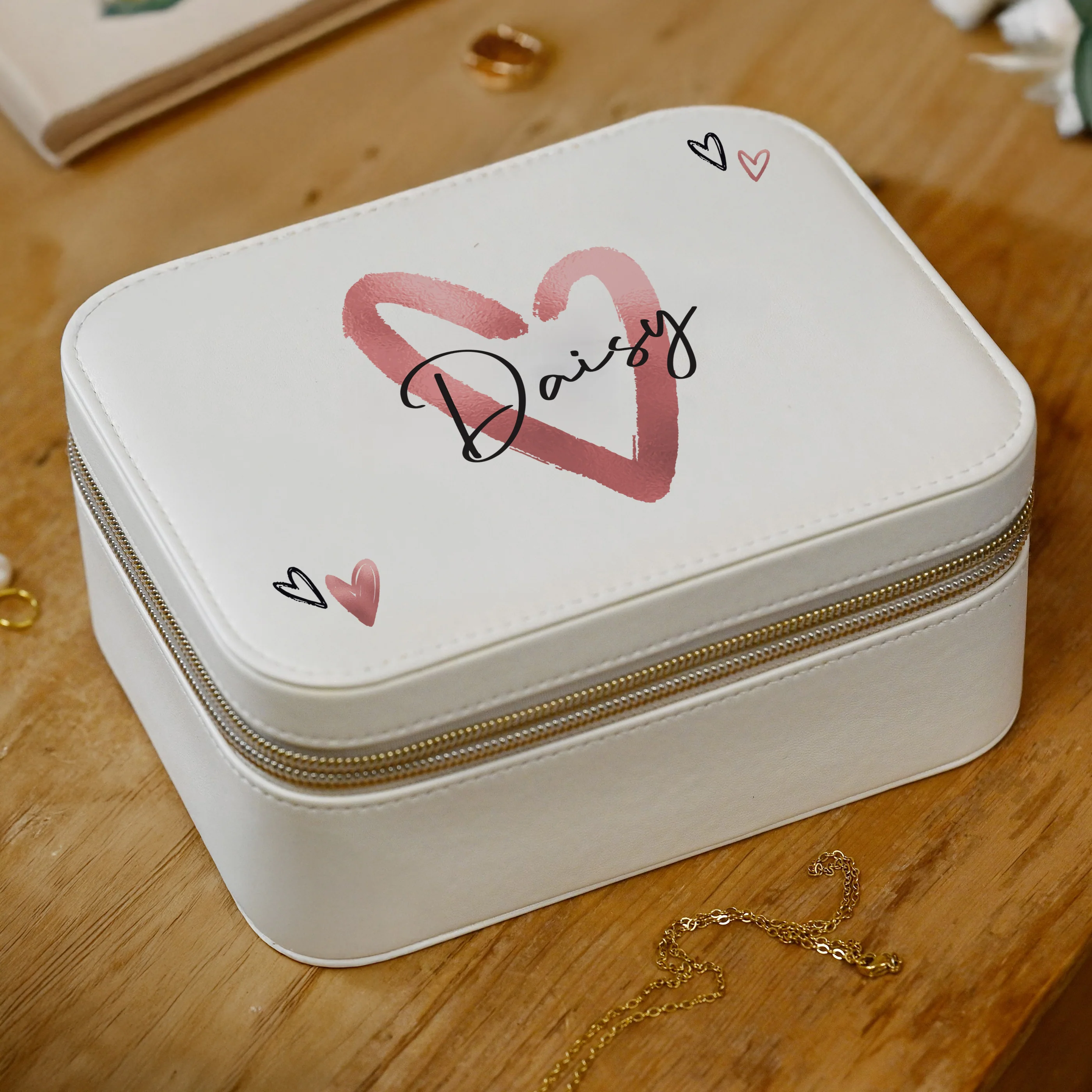 Personalised Heart Travel Jewellery Box - Image 6