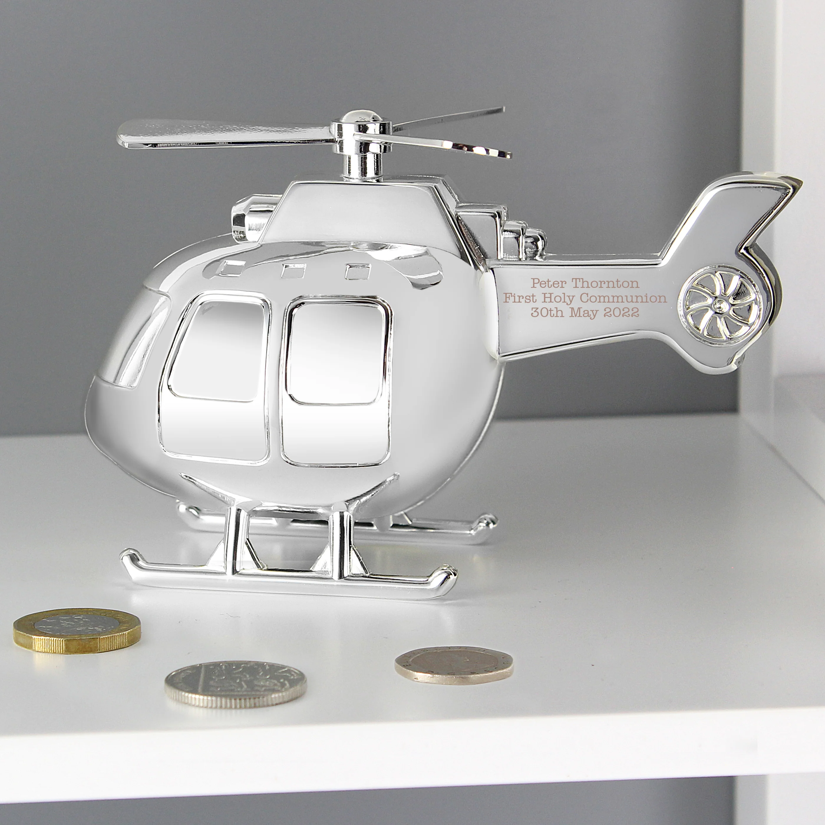 Personalised Helicopter Money Box - Image 3