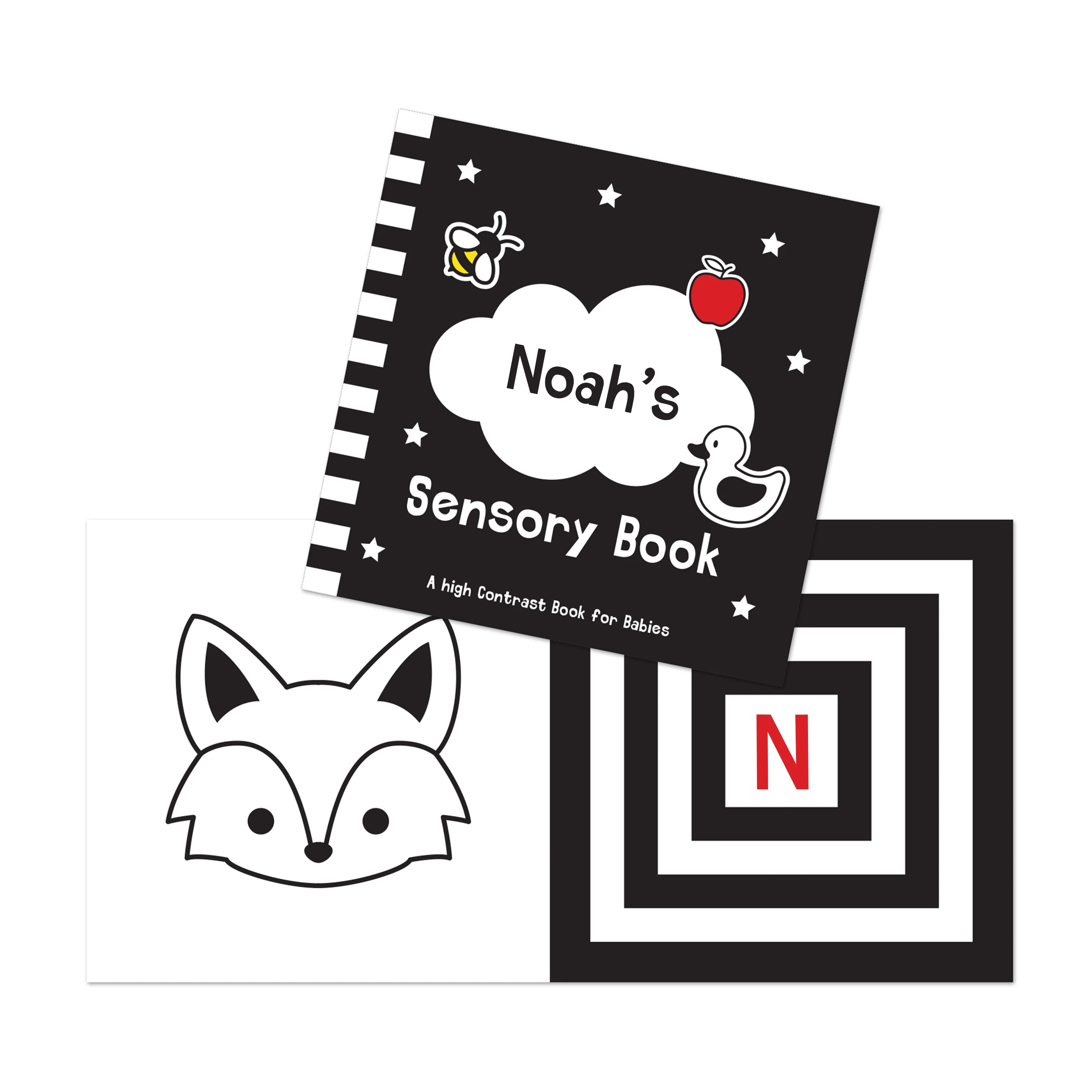 Personalised High Contrast Black and White Baby Book - Image 11