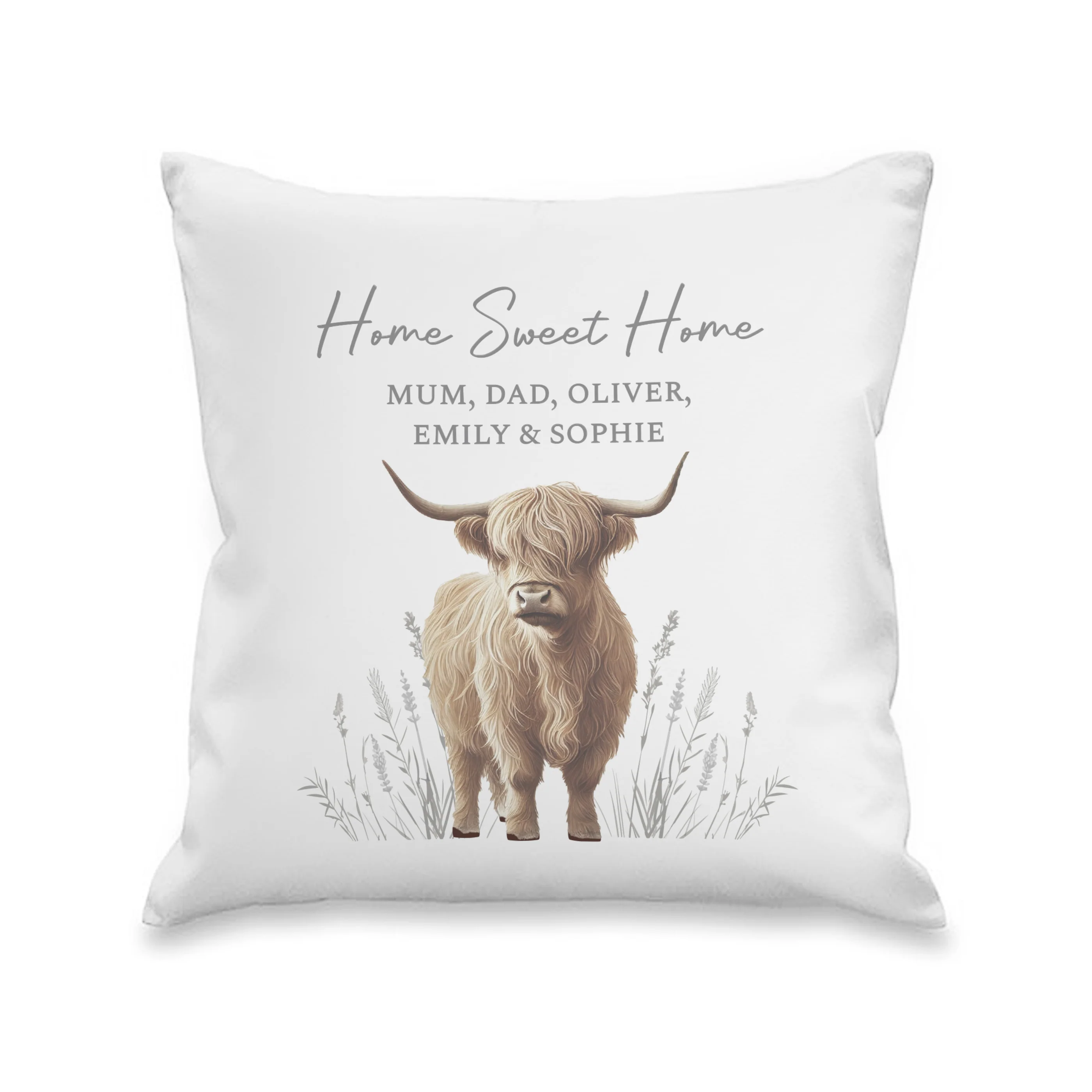 Personalised Highland Cow Cushion - Image 5