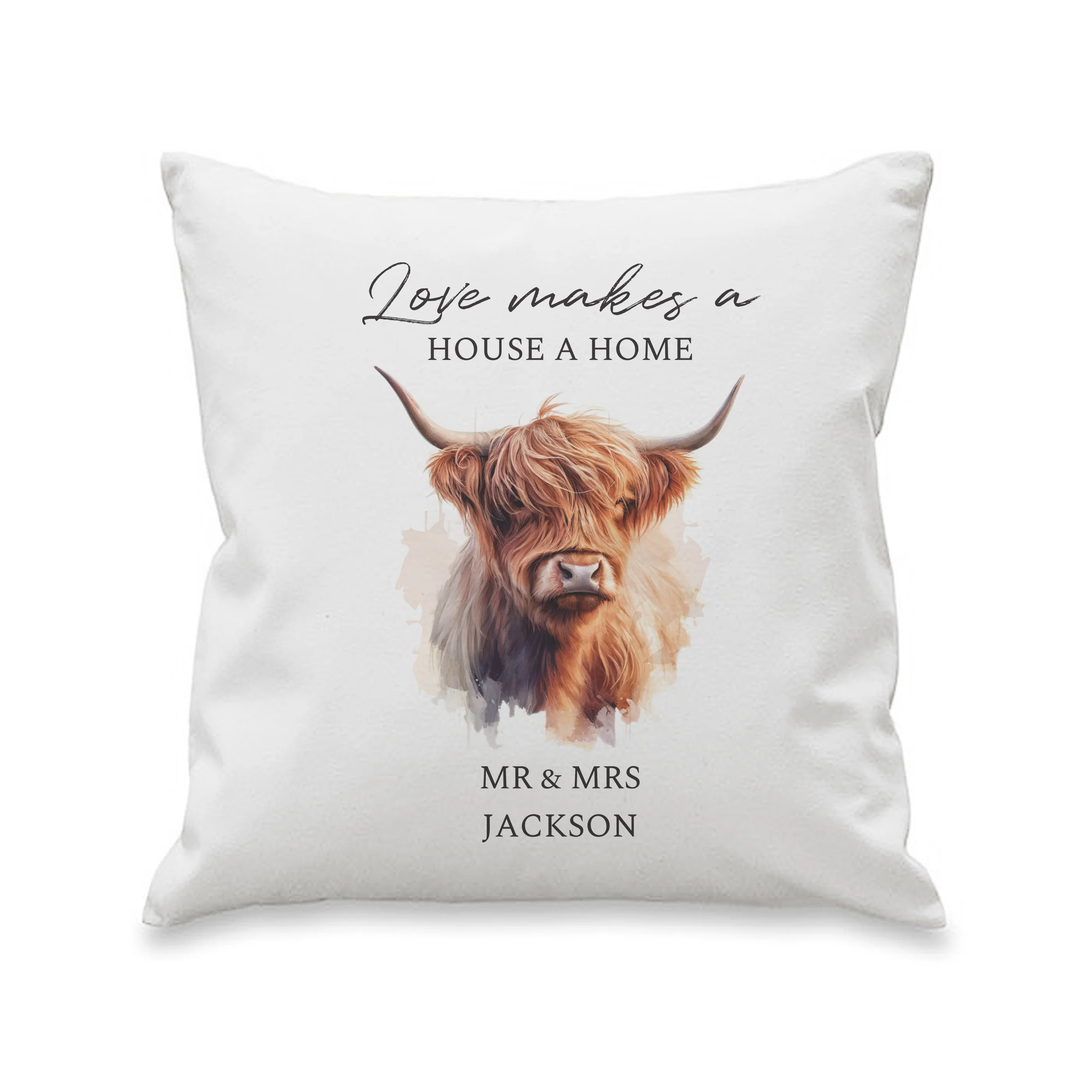 Personalised Highland Cow Cushion - Image 5