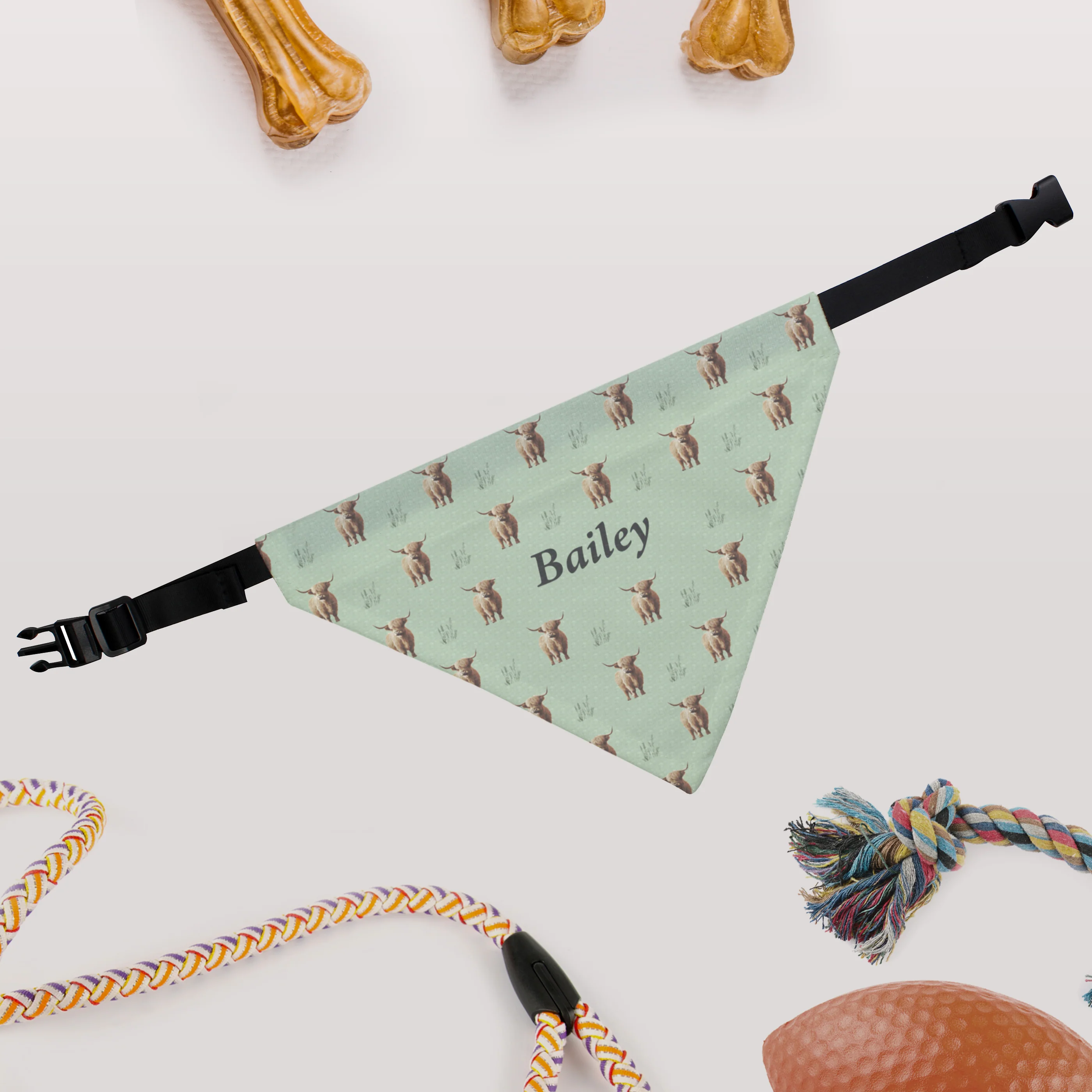Personalised Highland Cow Dog Bandana - Image 3