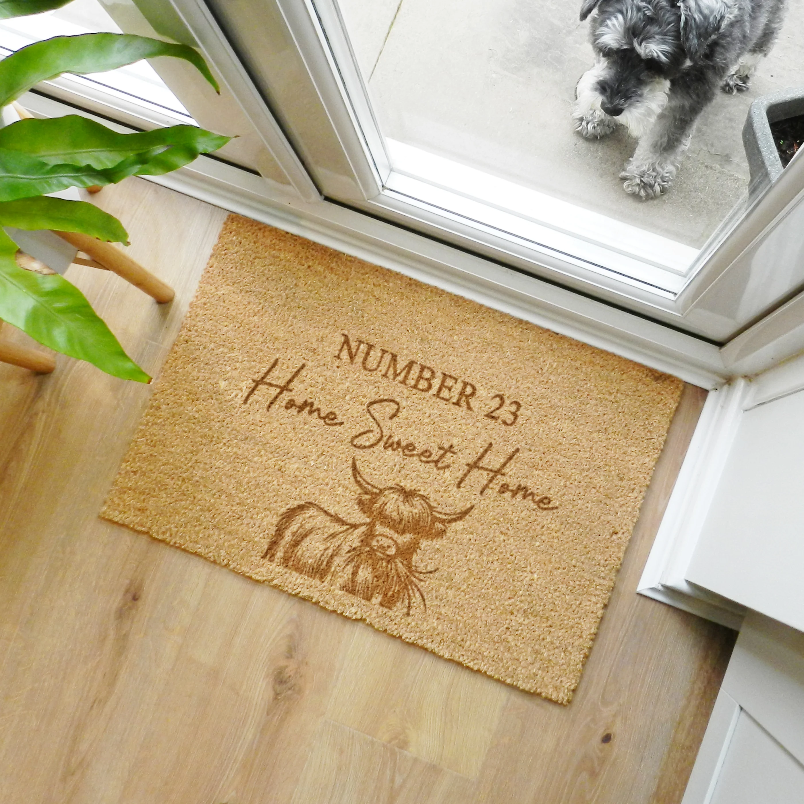 Personalised Highland Cow Doormat - Image 3
