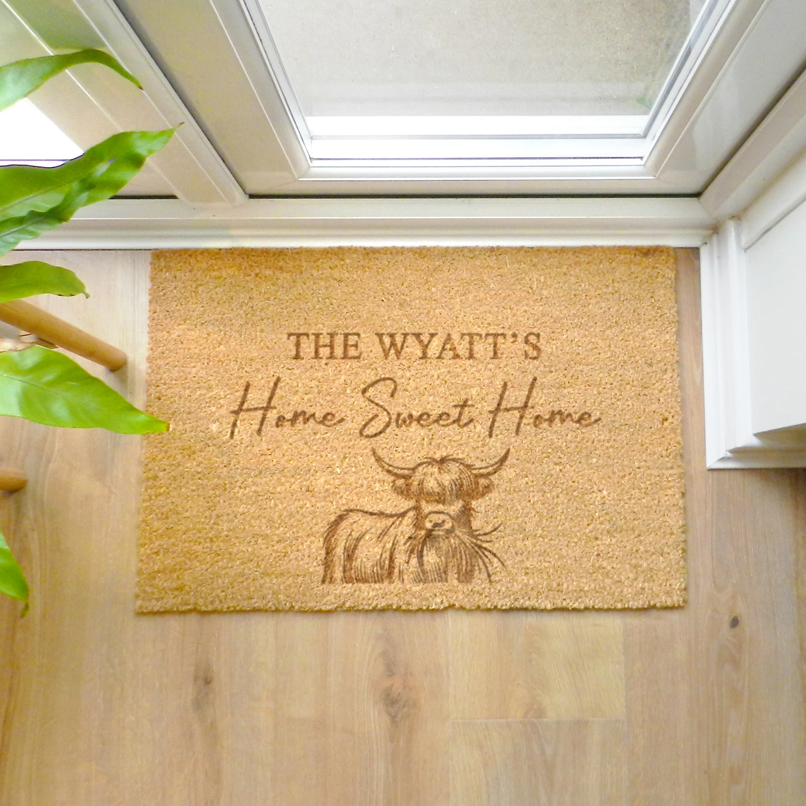Personalised Highland Cow Doormat - Image 4