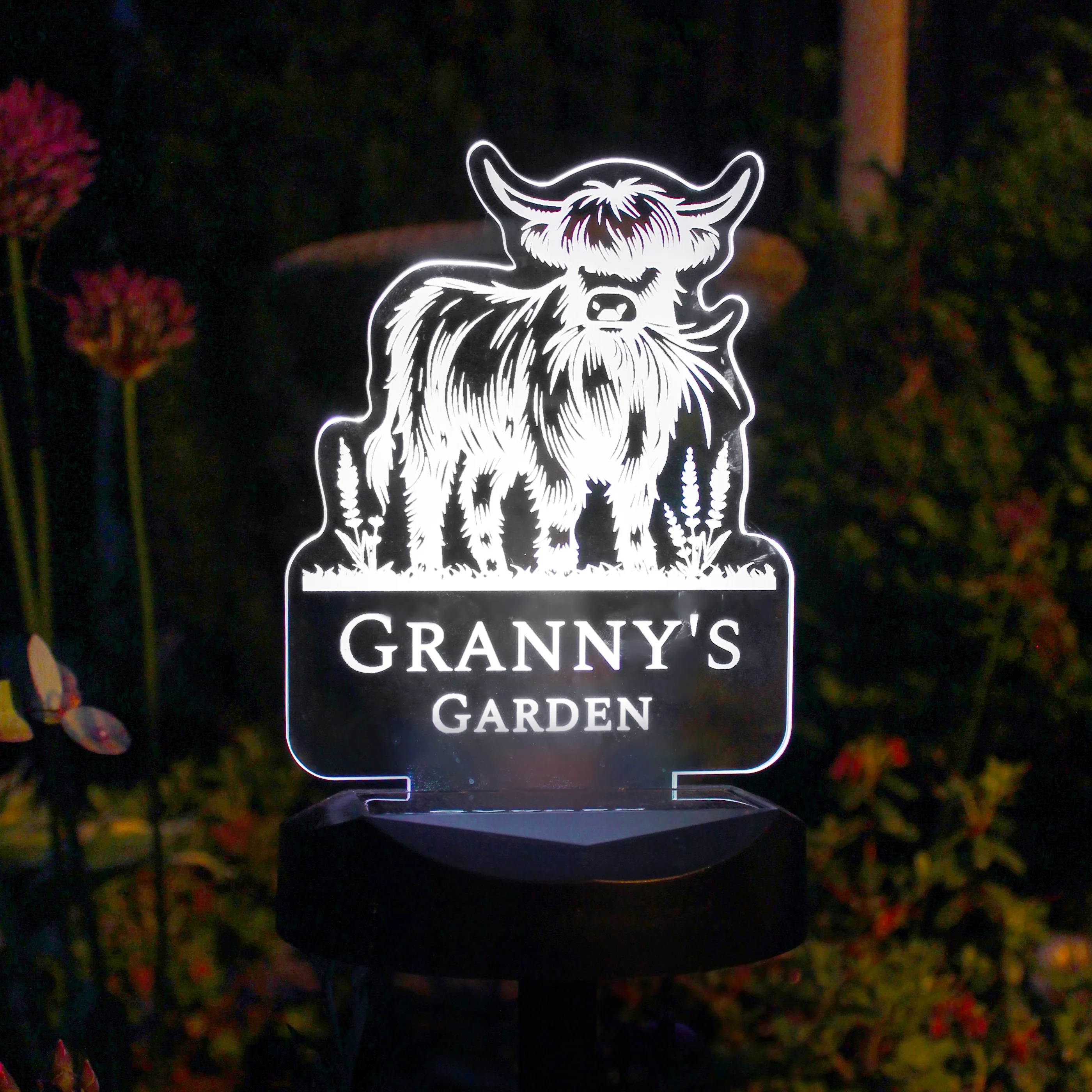 Personalised Highland Garden Solar Light