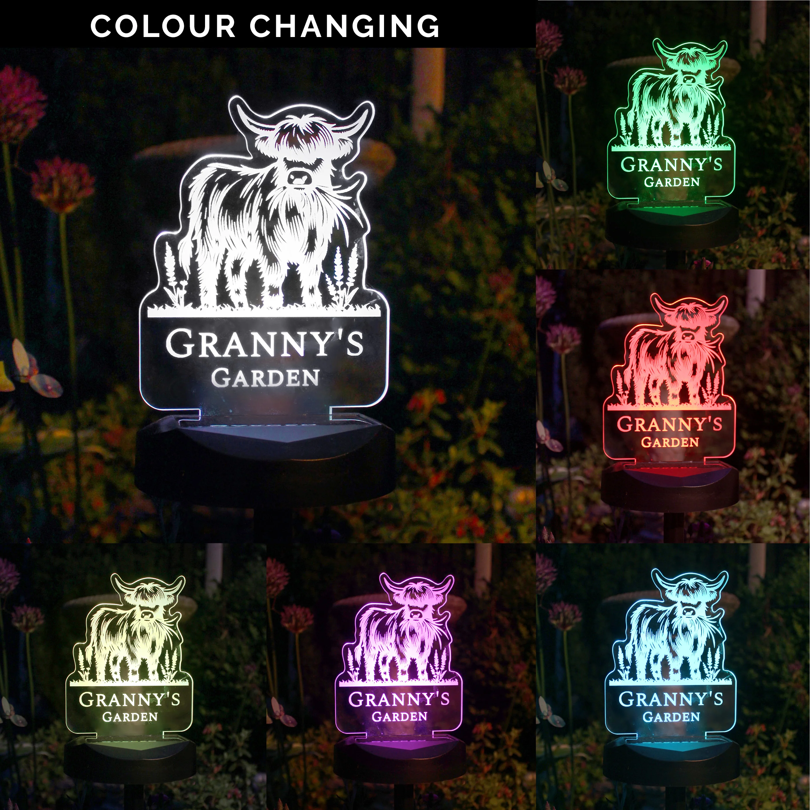 Personalised Highland Garden Solar Light - Image 2