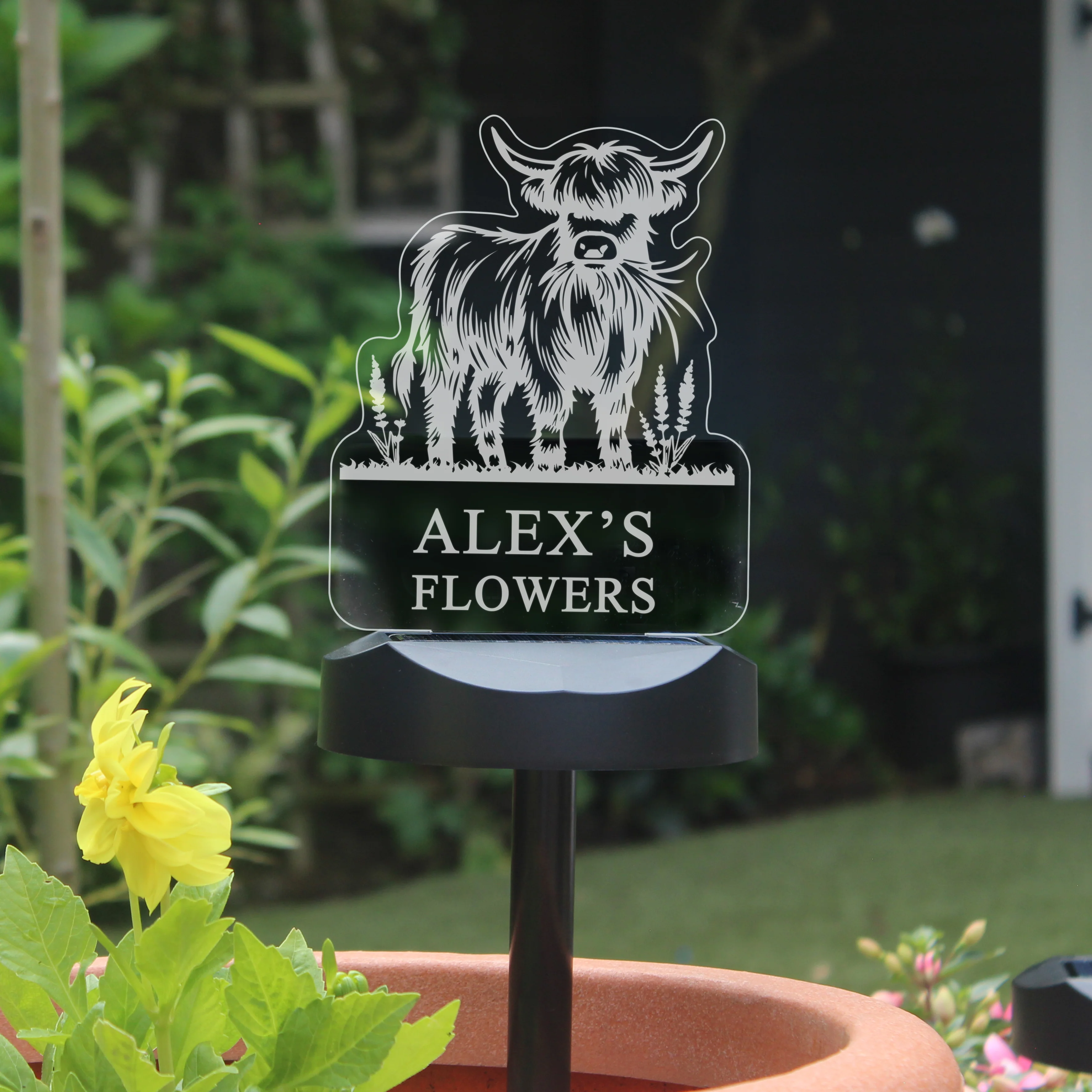 Personalised Highland Garden Solar Light - Image 3