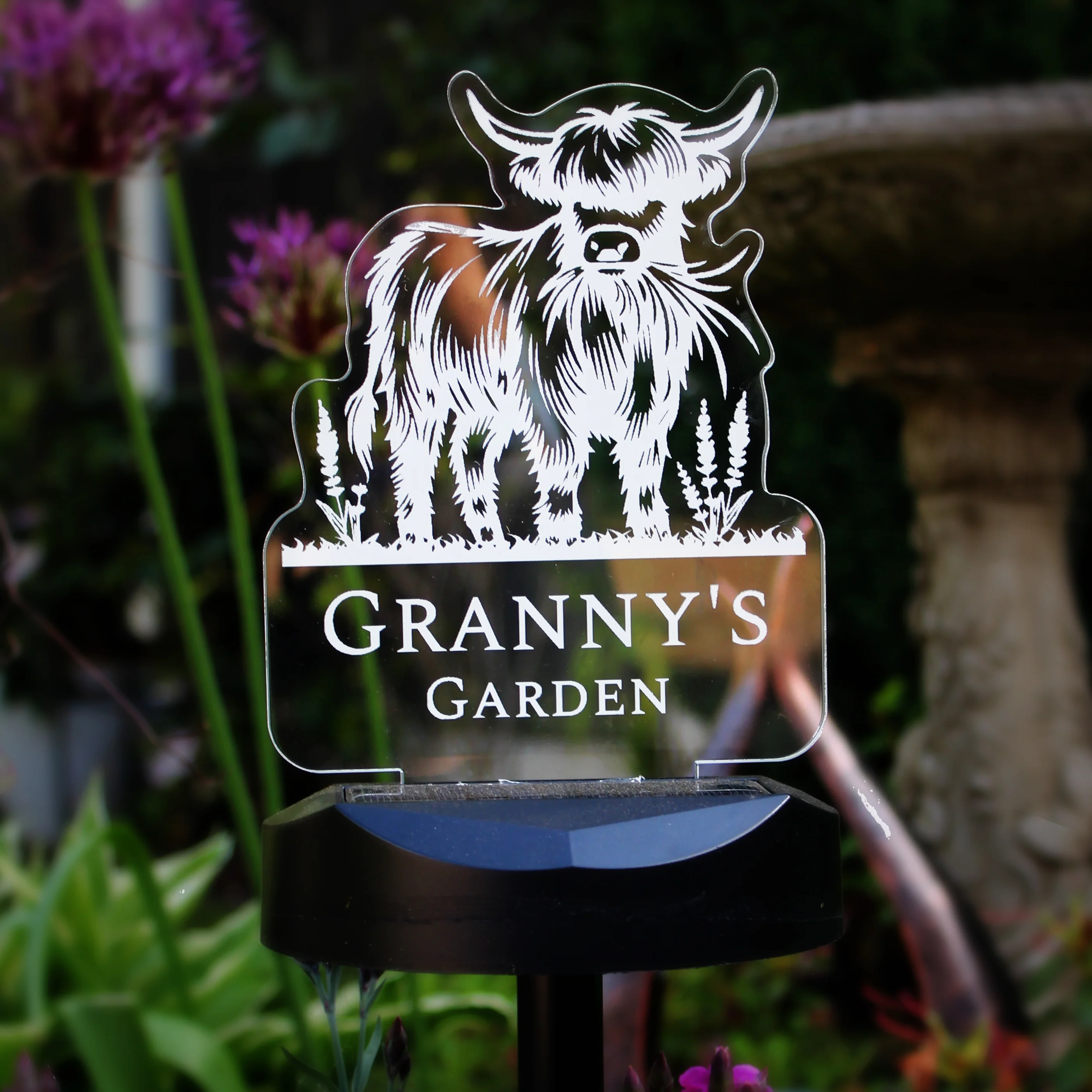 Personalised Highland Garden Solar Light - Image 5