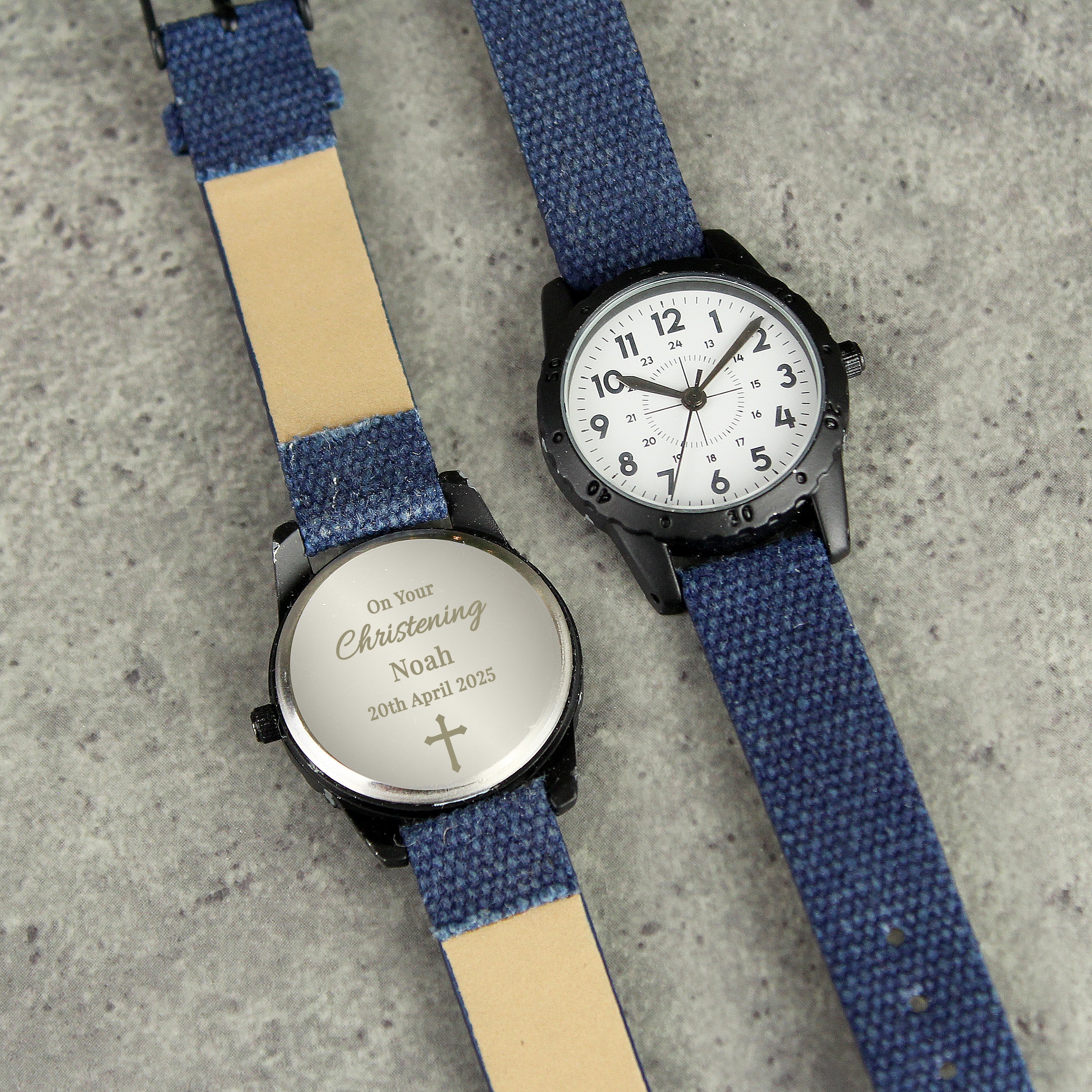 Personalised Holy Communion/Christening Blue Watch - Image 2