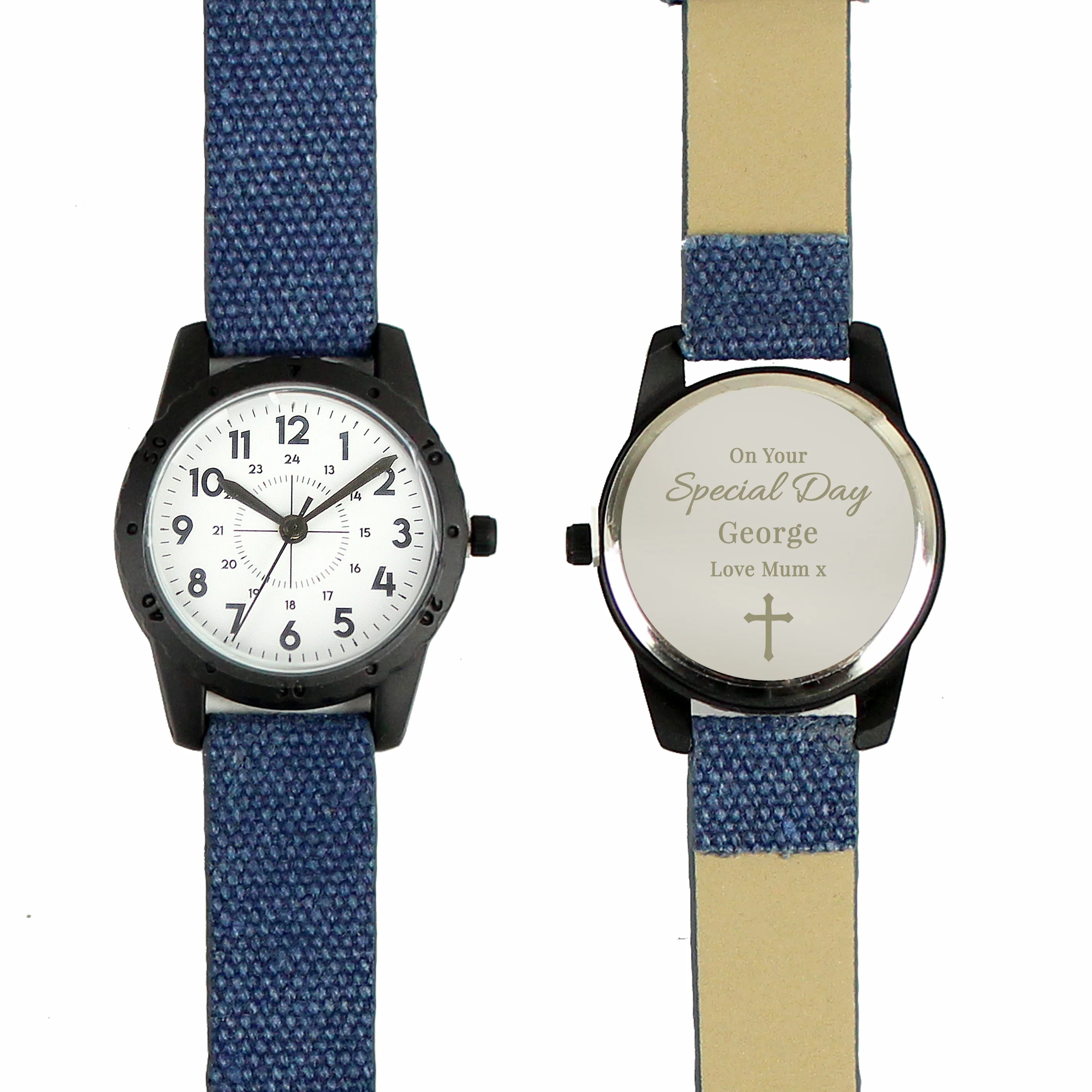 Personalised Holy Communion/Christening Blue Watch - Image 5