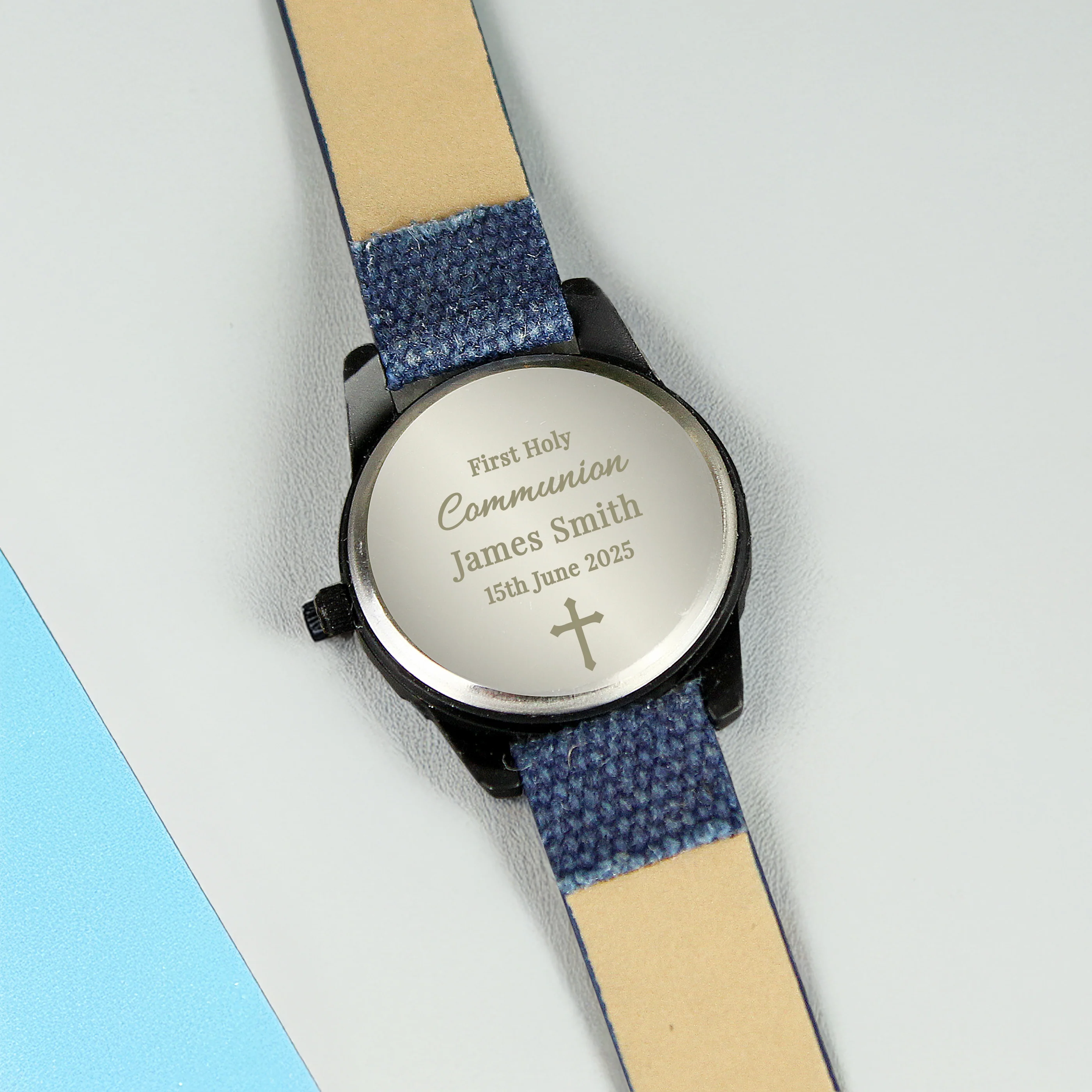 Personalised Holy Communion/Christening Blue Watch - Image 6
