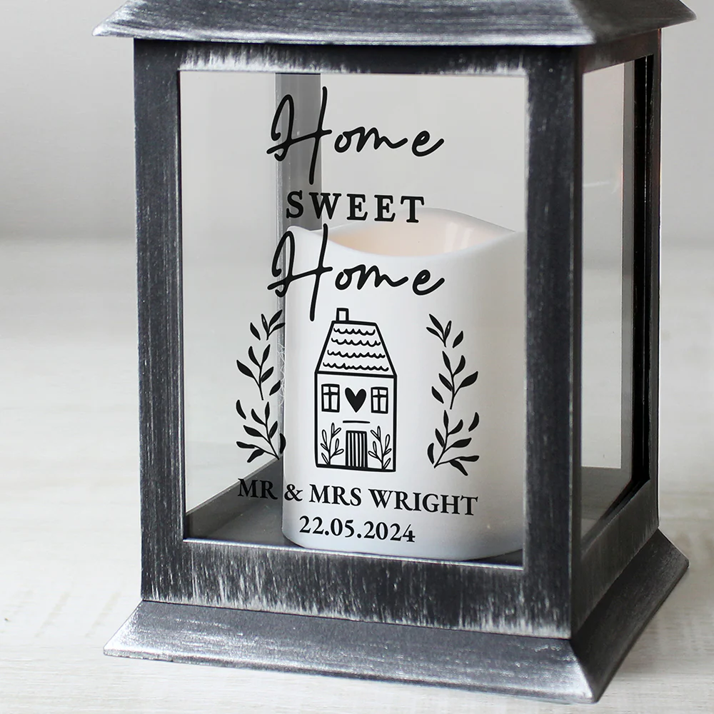 Personalised Home Black LED Lantern - Image 3