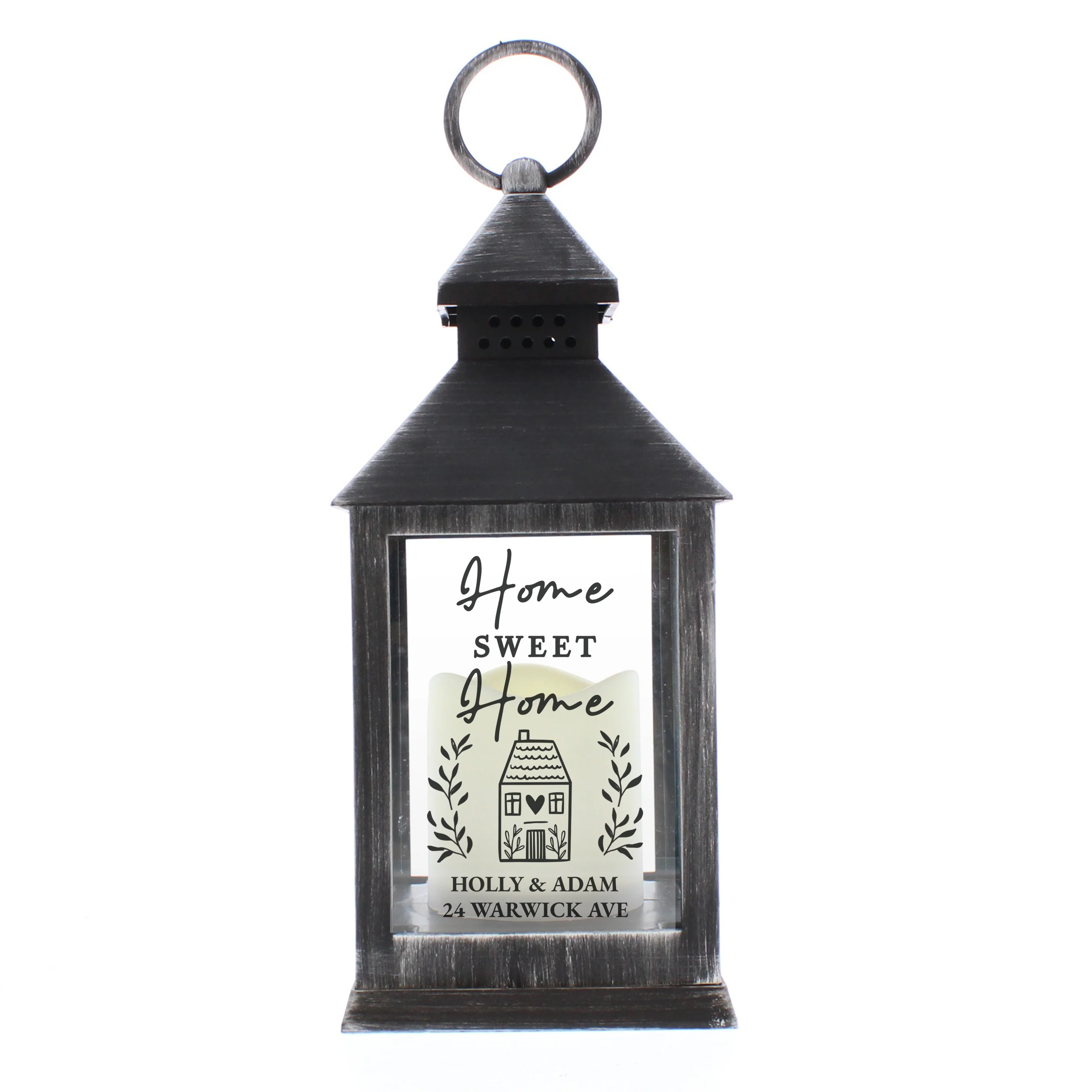Personalised Home Black LED Lantern - Image 5
