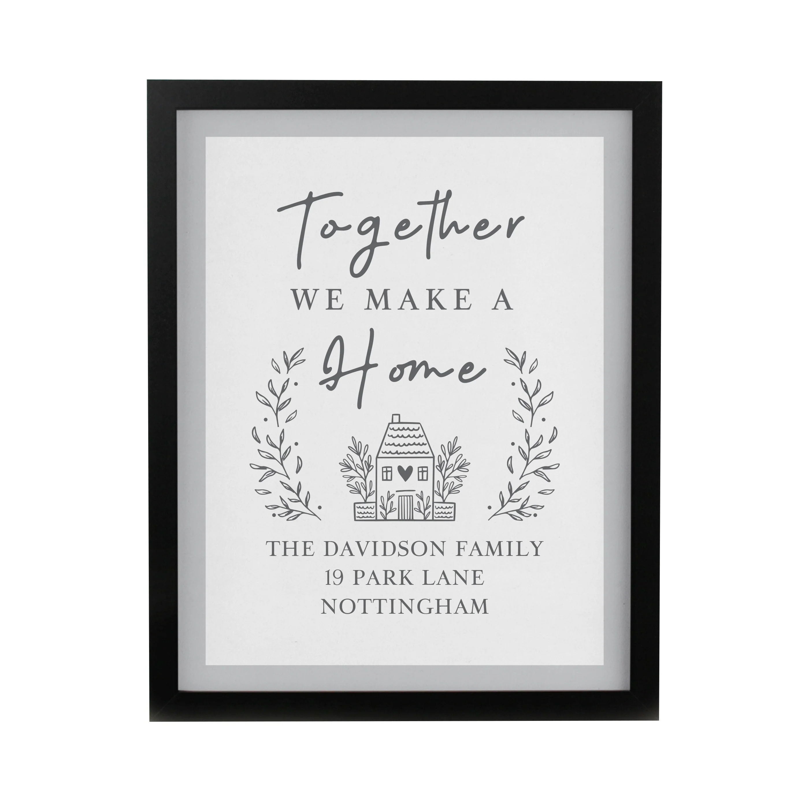 Personalised Home Black Poster Frame - Image 3
