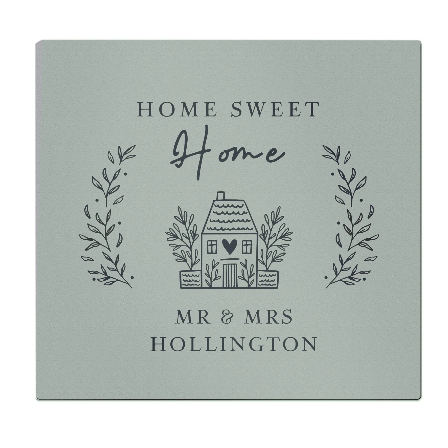 Personalised HOME Glass Chopping Board/Worktop Saver - Image 5