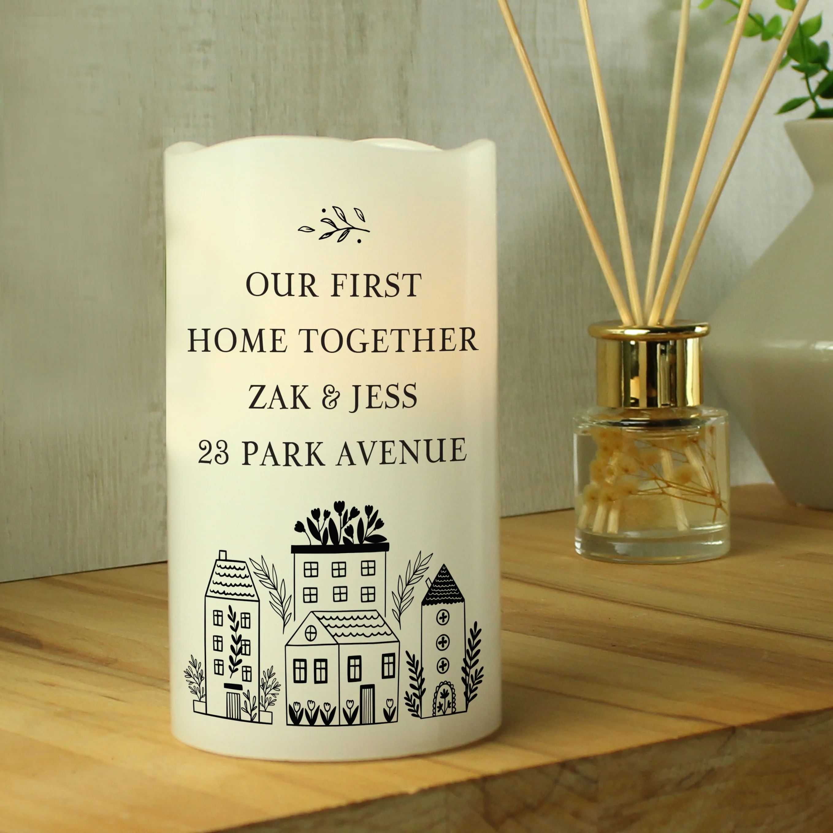 Personalised HOME LED Candle - Image 3
