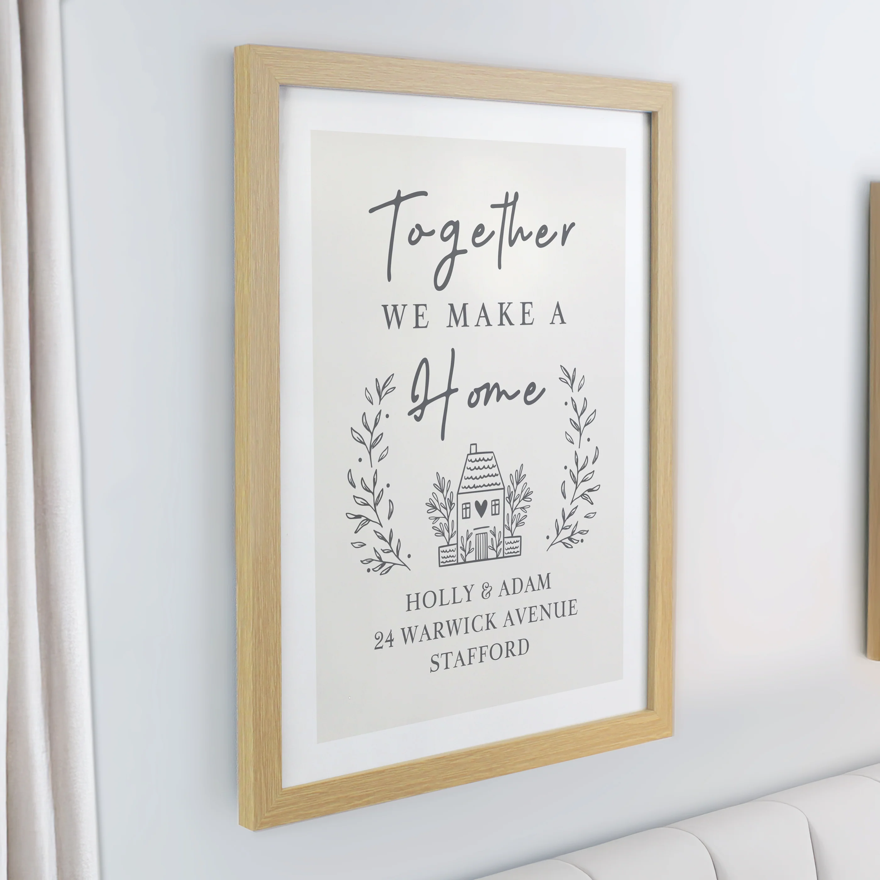 Personalised Home Oak Poster Frame - Image 2