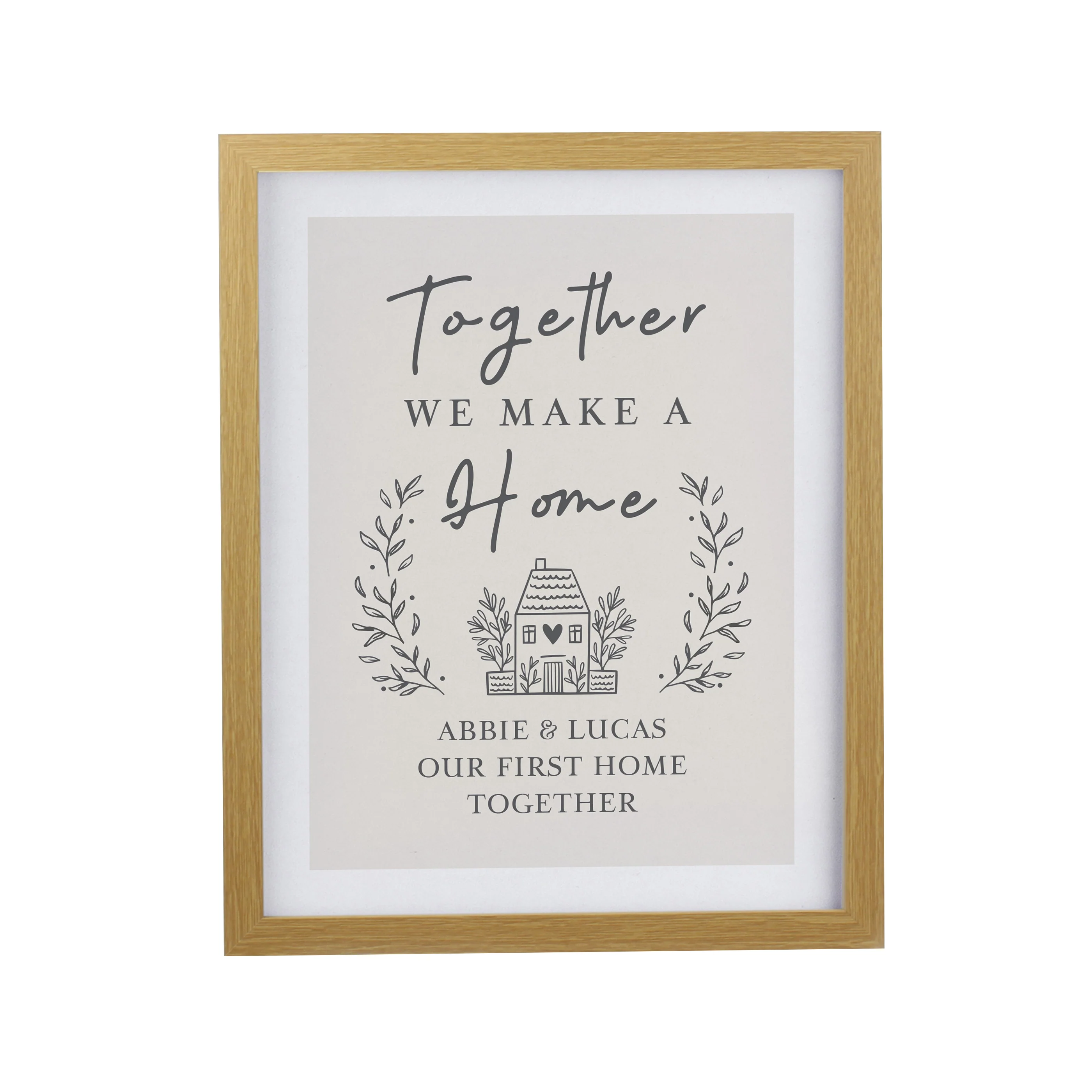 Personalised Home Oak Poster Frame - Image 3