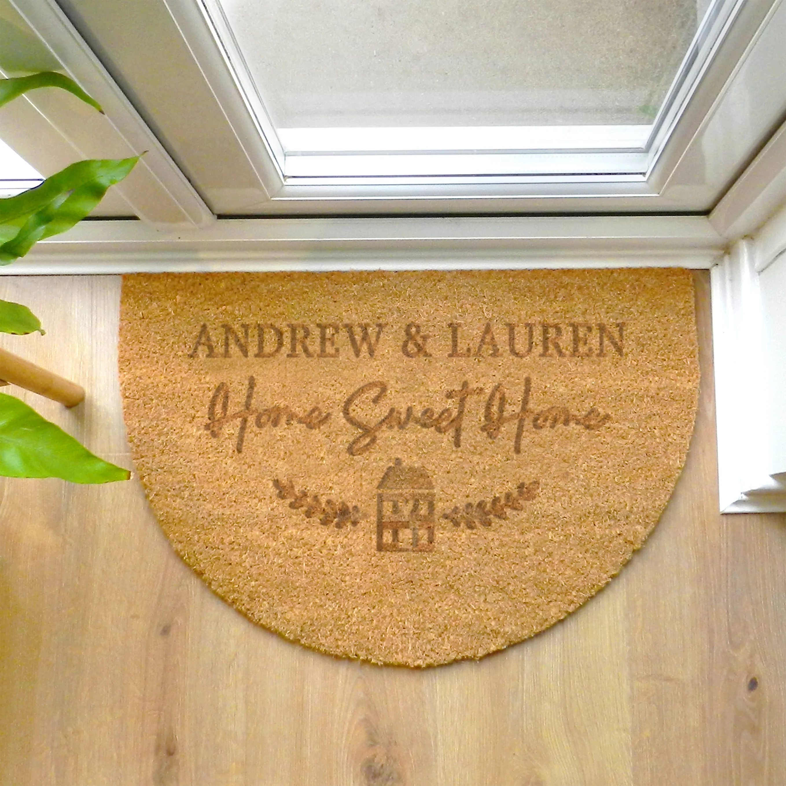 Personalised Home Sweet Home Half Moon Indoor Doormat - Image 4