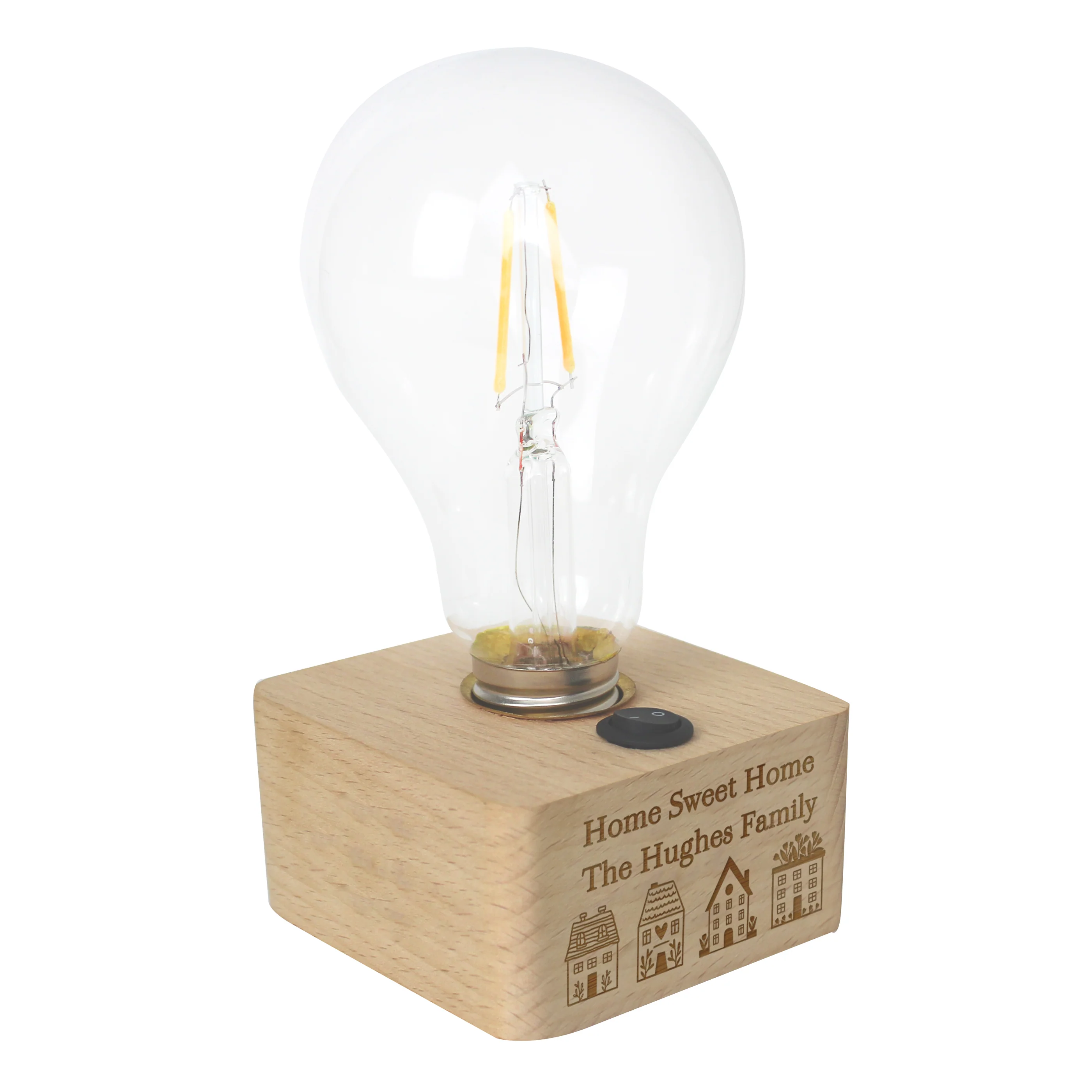 Personalised Home Wooden Bulb Light - Image 5