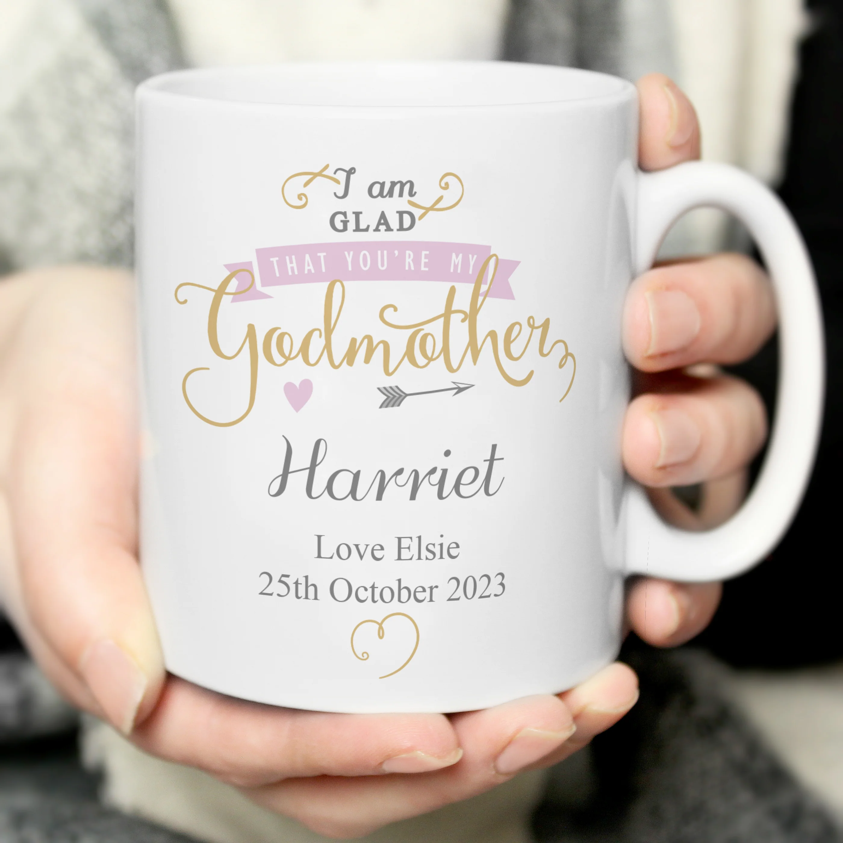 Personalised I Am Glad... Godmother Mug - Image 2