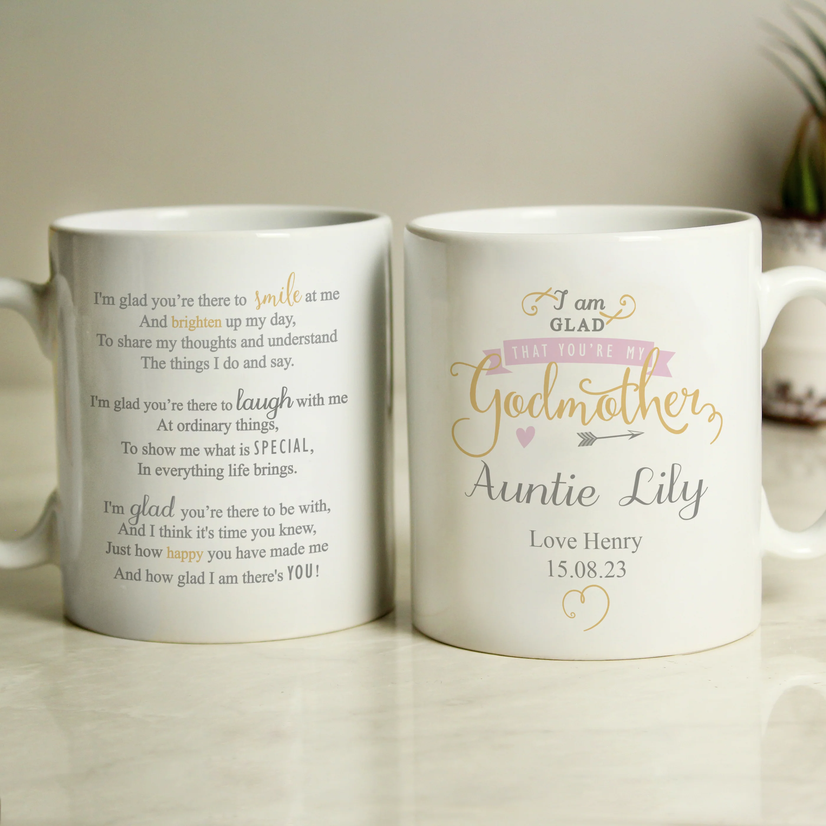 Personalised I Am Glad... Godmother Mug - Image 3