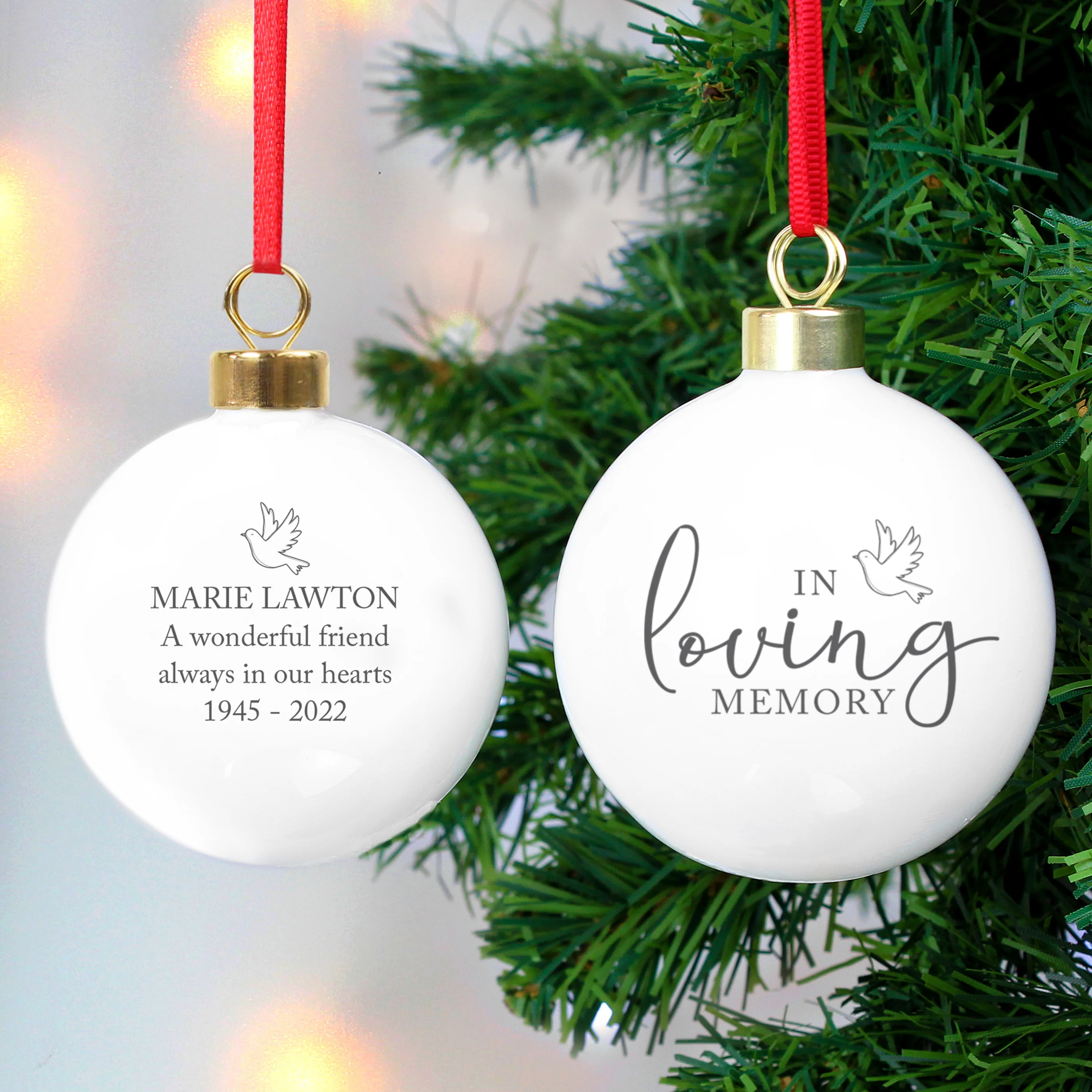 Personalised In Loving Memory Bauble - Image 2