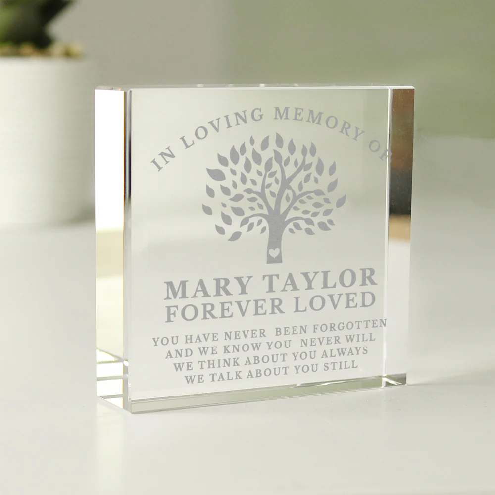 Personalised In Loving Memory Family Tree Crystal Token - Image 6