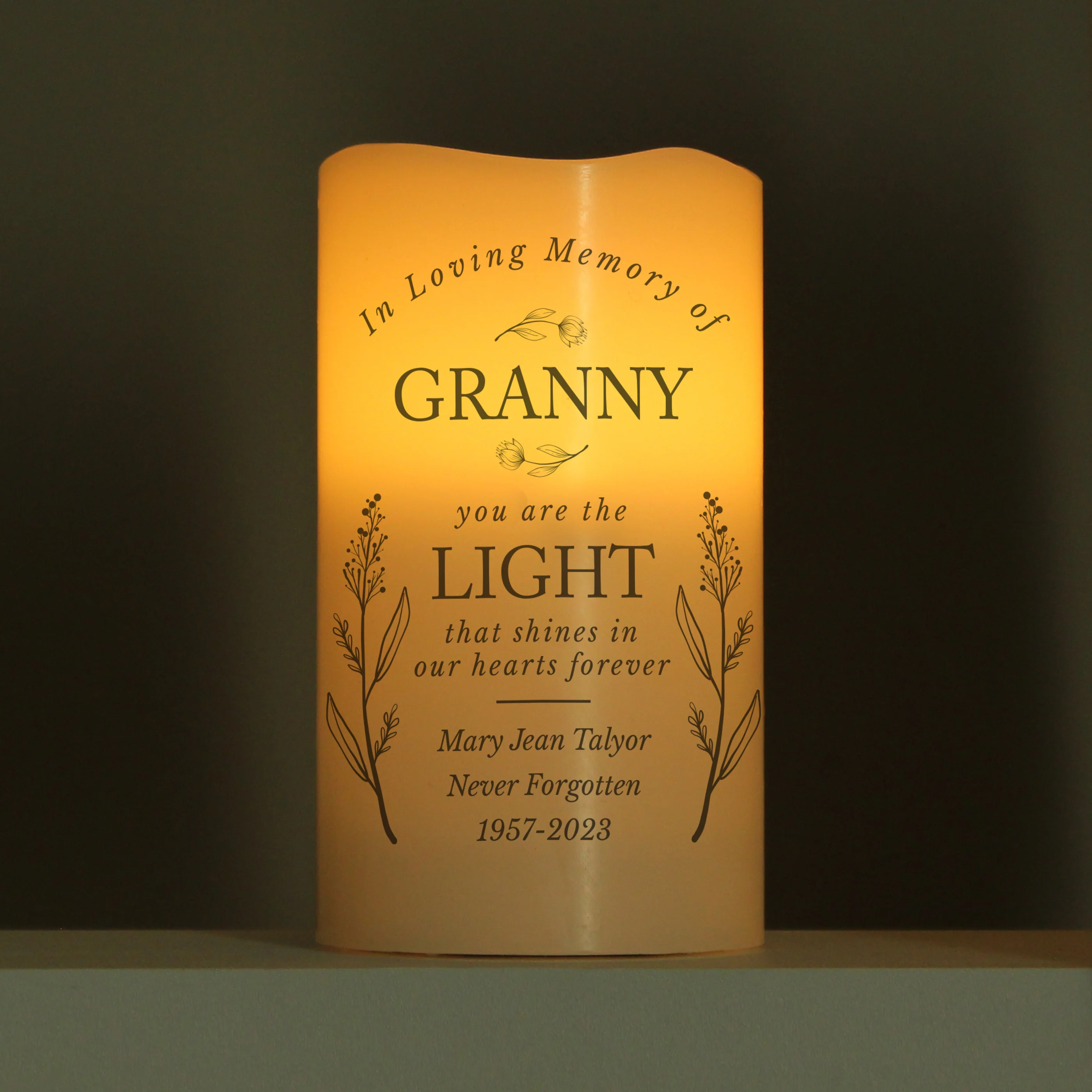 Personalised In Loving Memory LED Candle - Image 2