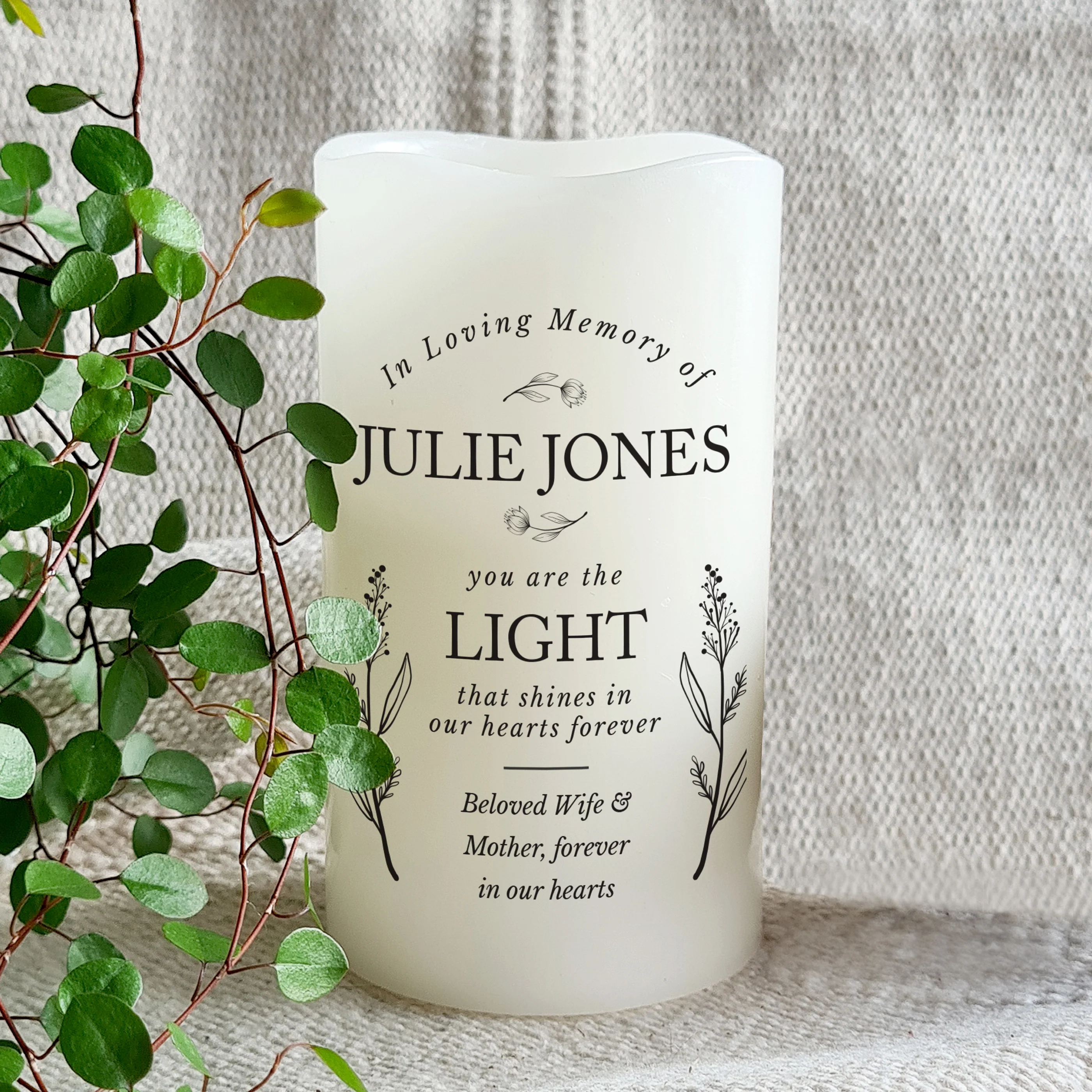 Personalised In Loving Memory LED Candle - Image 3