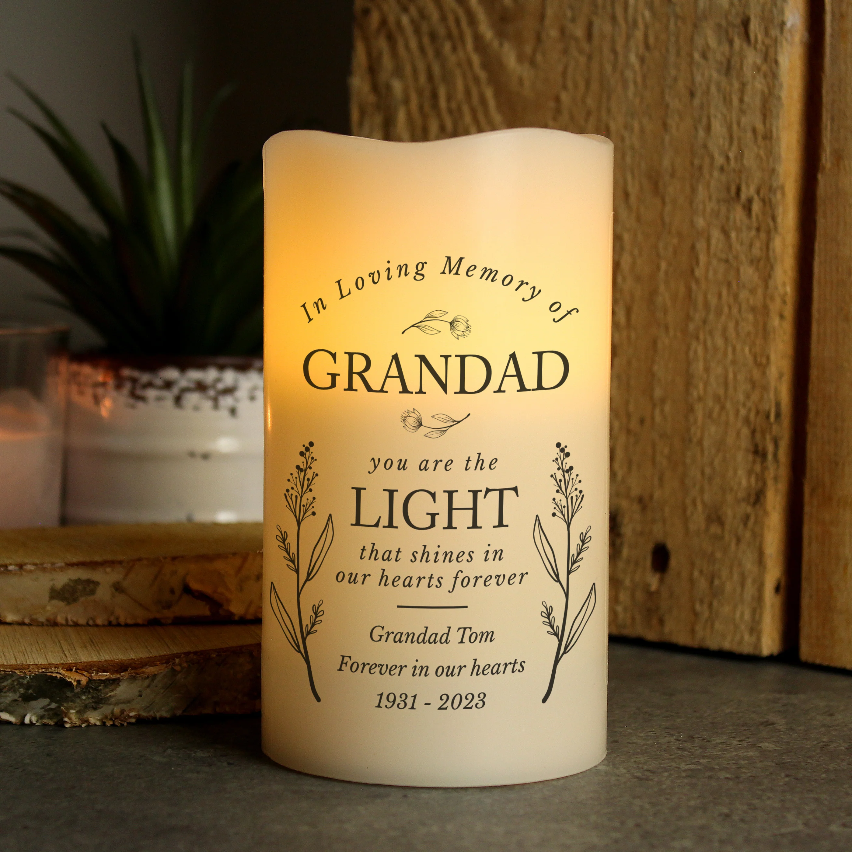 Personalised In Loving Memory LED Candle - Image 4
