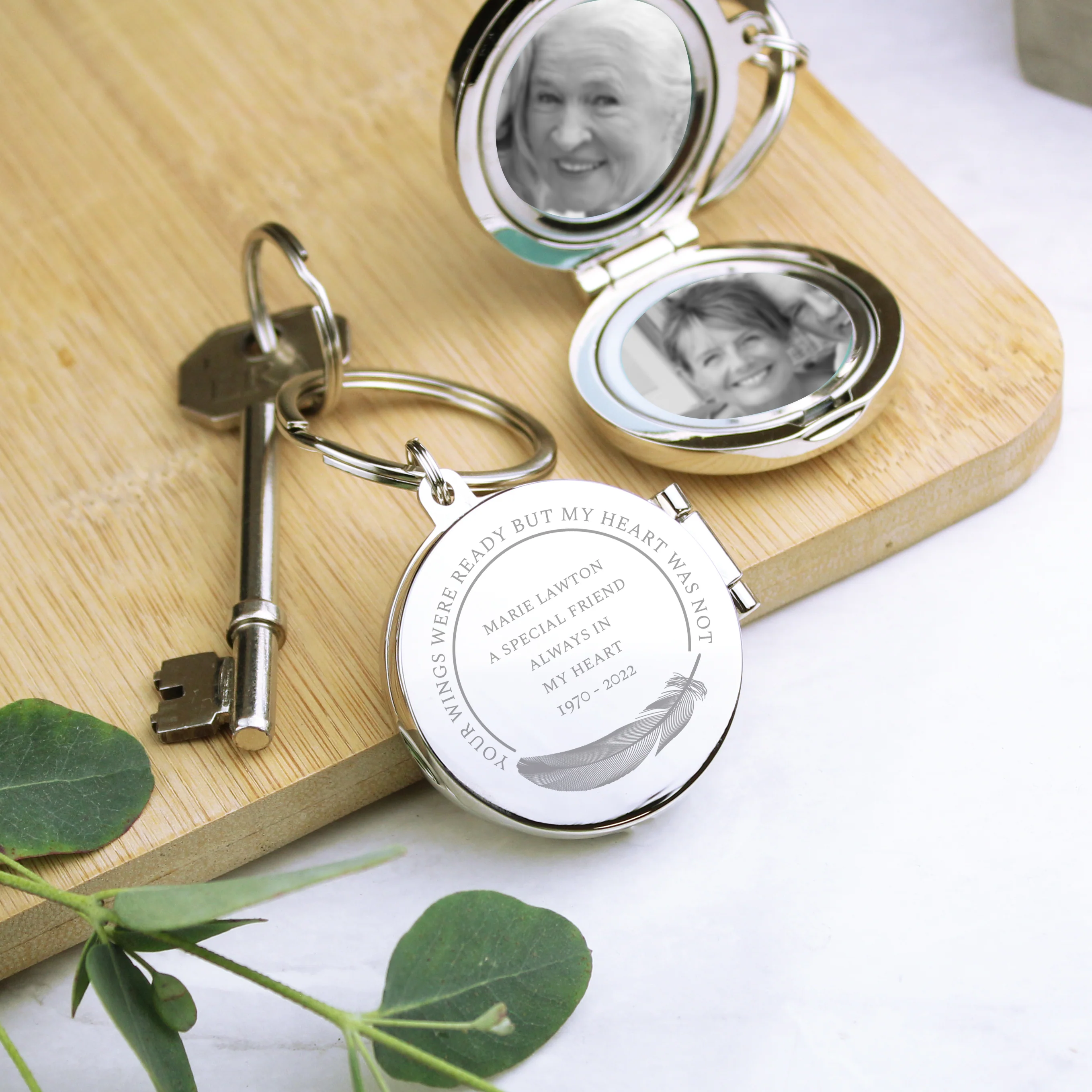 Personalised In Loving Memory Round Photo Keyring - Image 6
