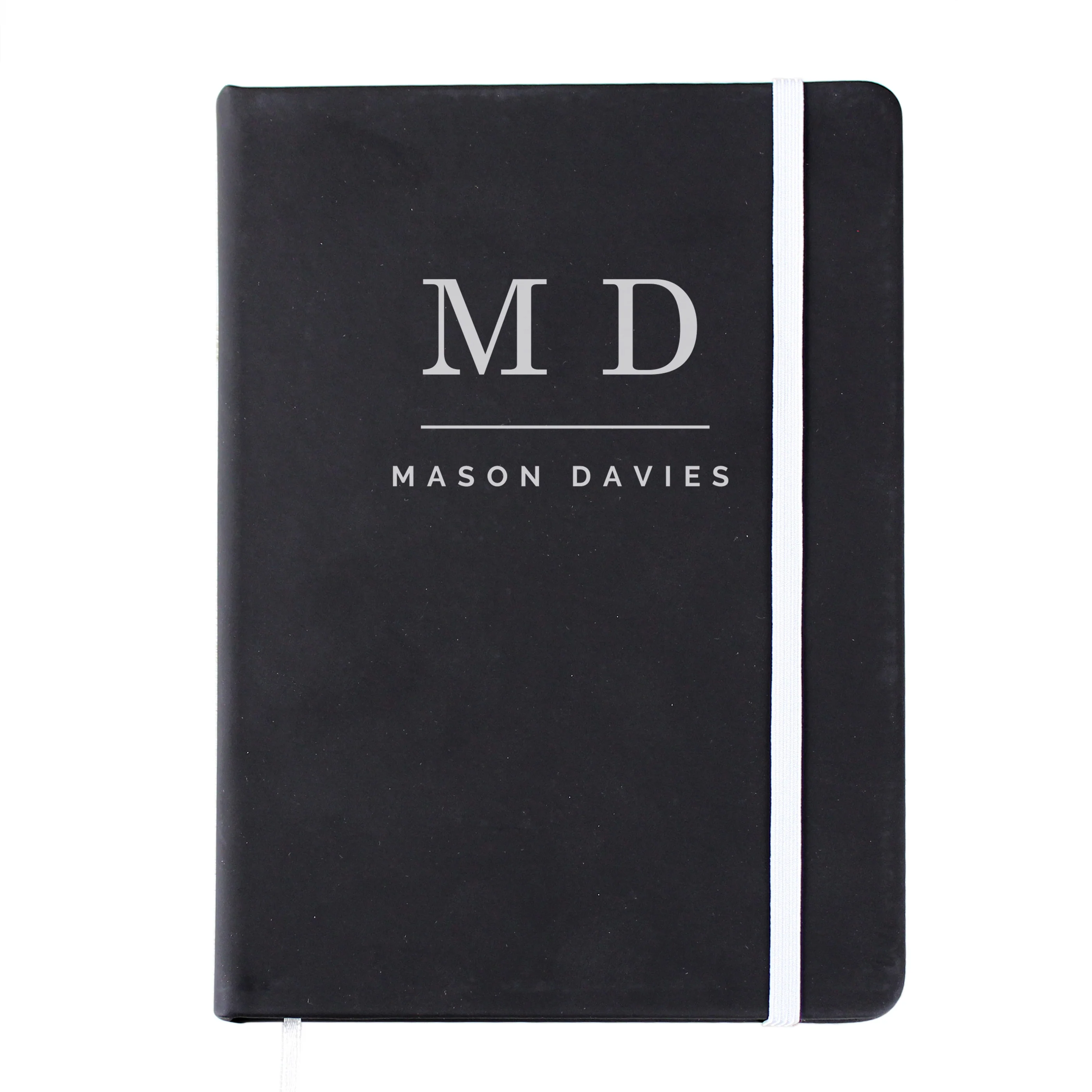 Personalised Initials Black Hardback Notebook - Image 5